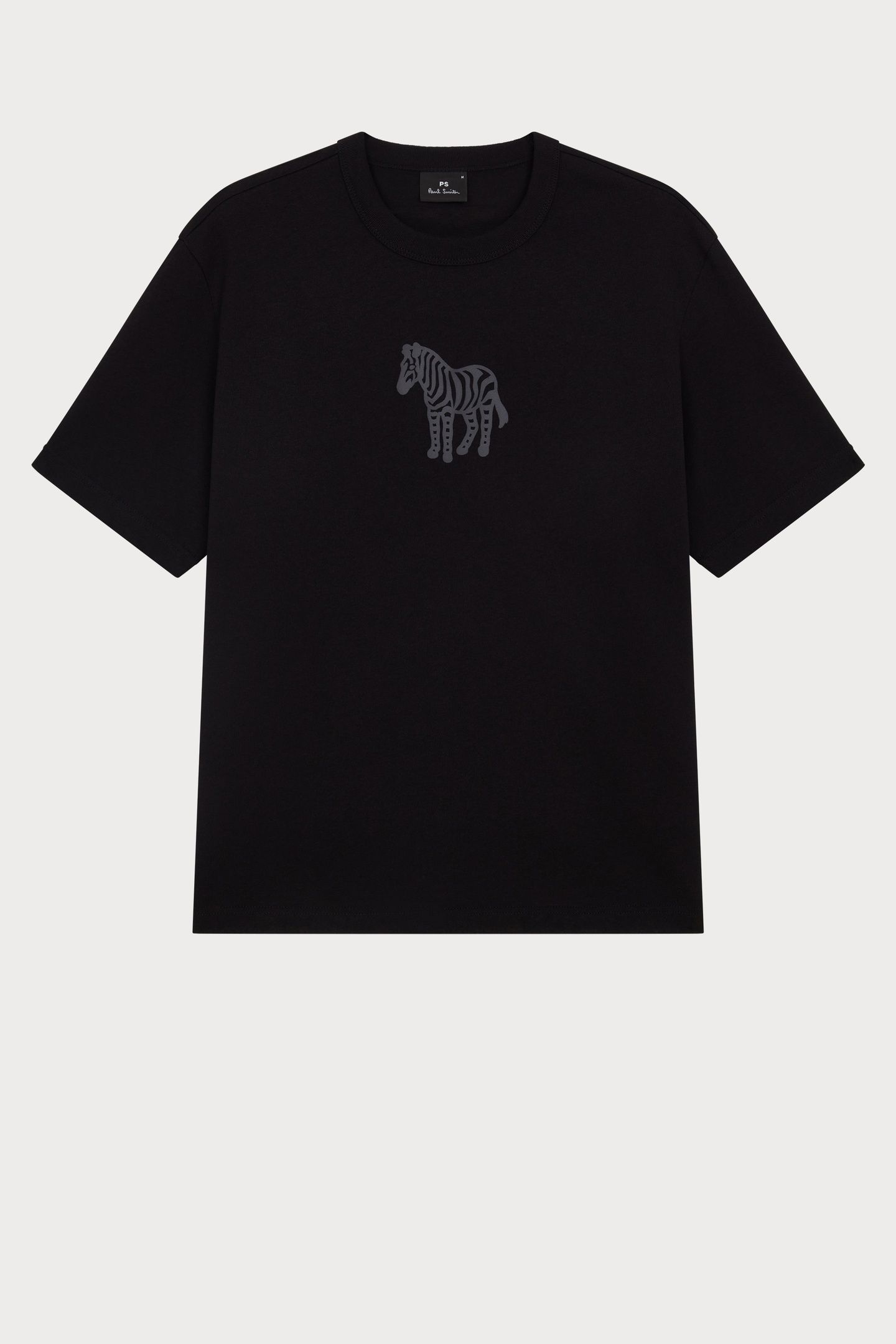 MENS REG FIT SS T SHIRT ZEBRA PUFF BLACK 4