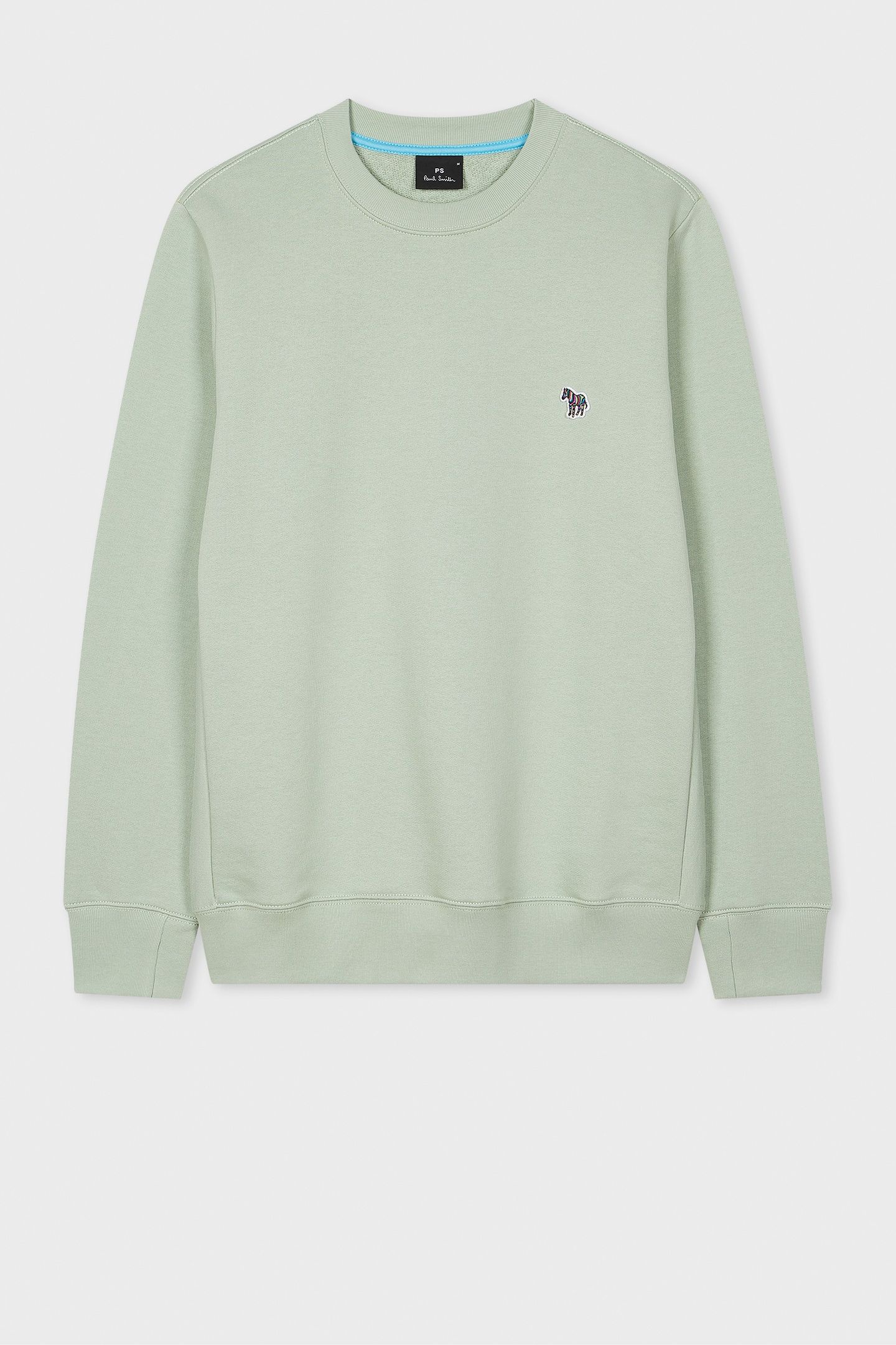 MENS REG FIT SWEATSHIRT ZEBRA PASTEL GREEN 4