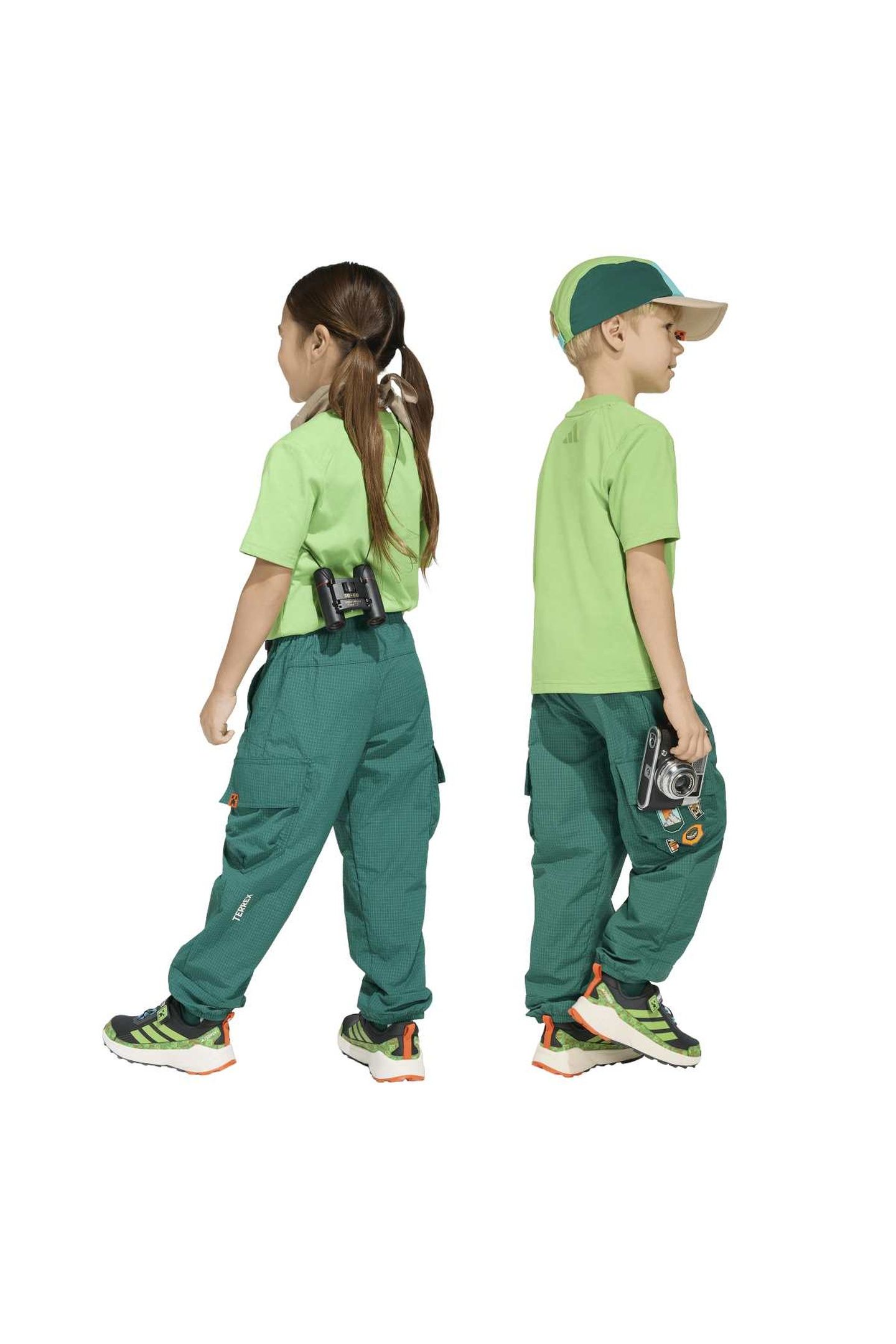 KIDS MINECRAFT TERREX CLIMA365 CARGO PANTS COLLEGIATE GREEN 8