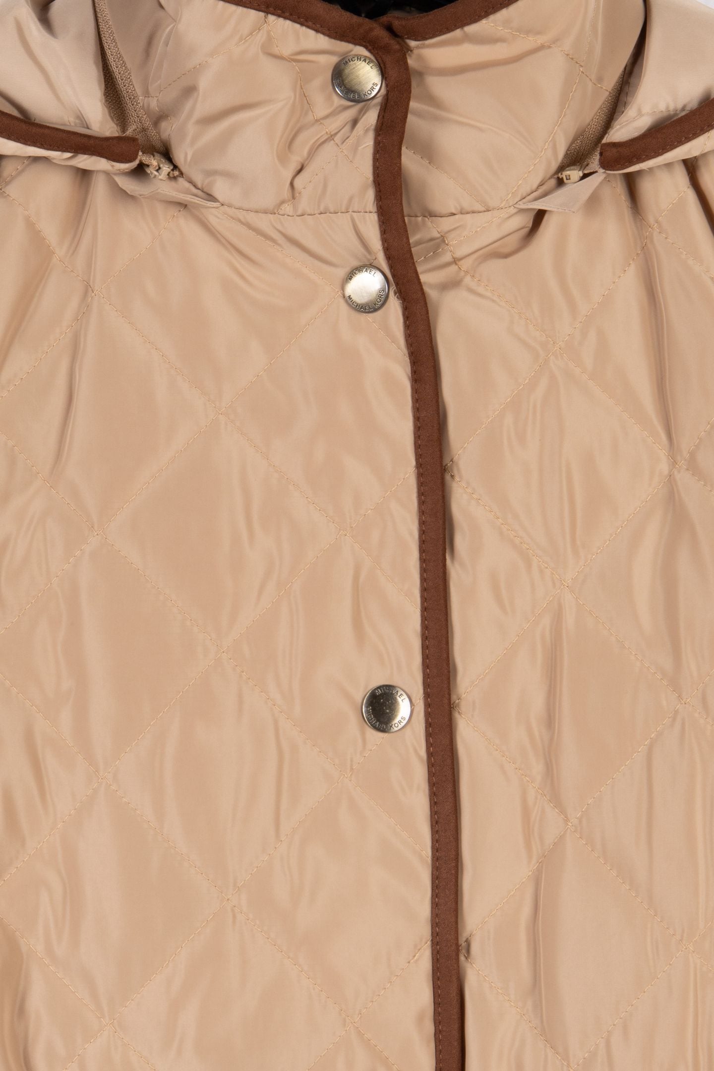 QUILTED HOODED JACKET KHAKI 4