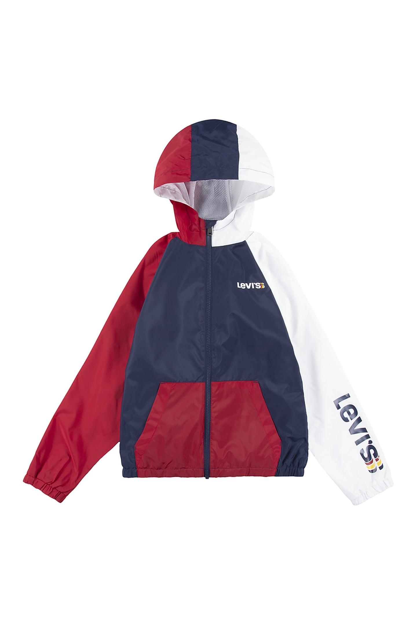BOYS COLOR BLOCK WIND JACKET DRESS BLUES 1