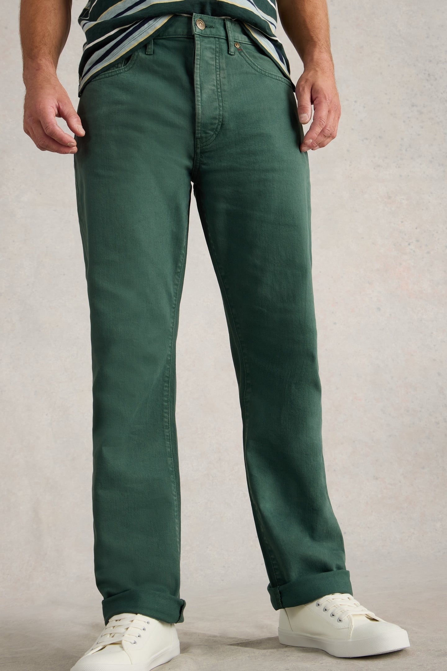 EASTWOOD GARMENT DYE JEAN DARK GREEN 1