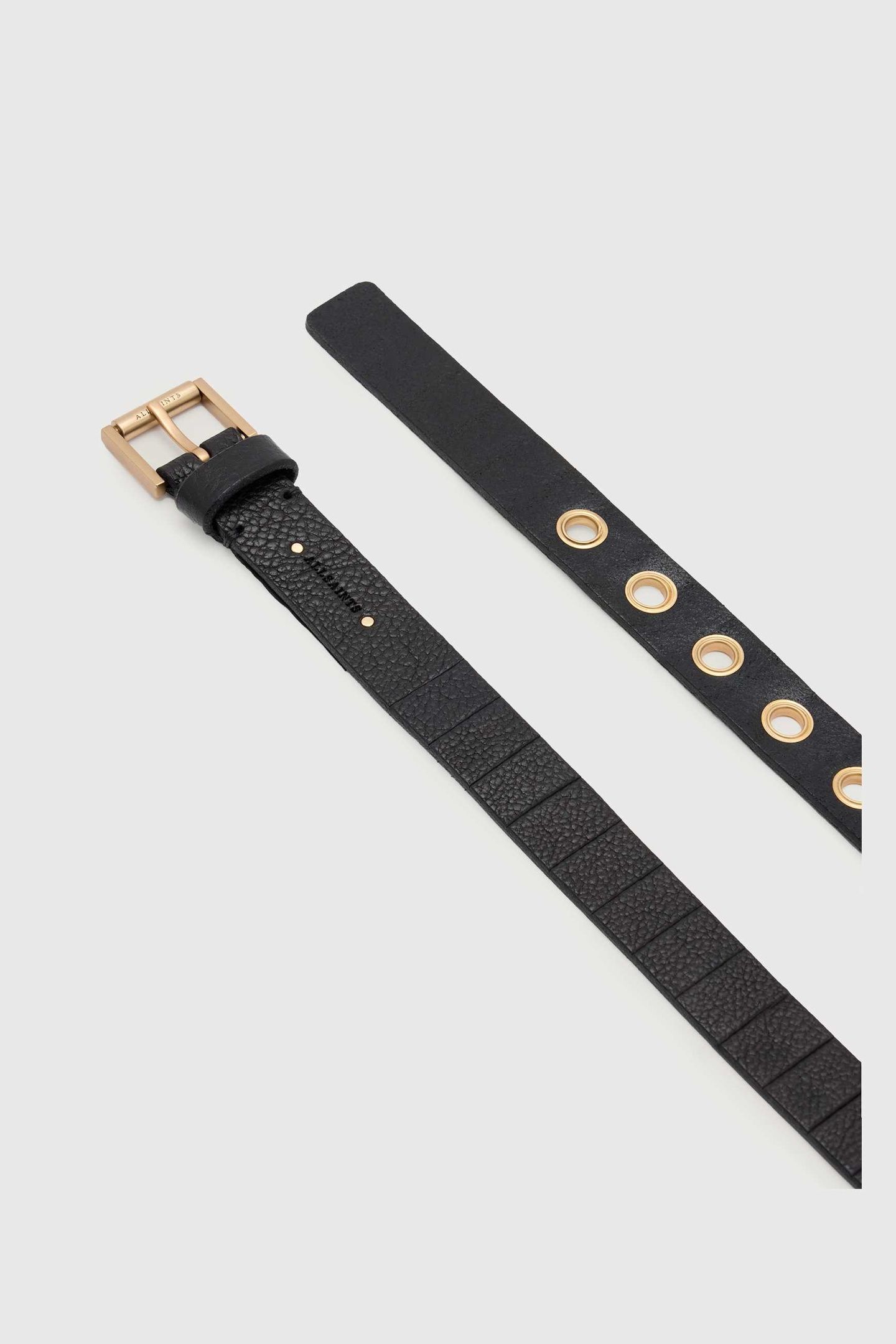 KYLIN SKINNY BELT BLACK/WARM BRASS 5