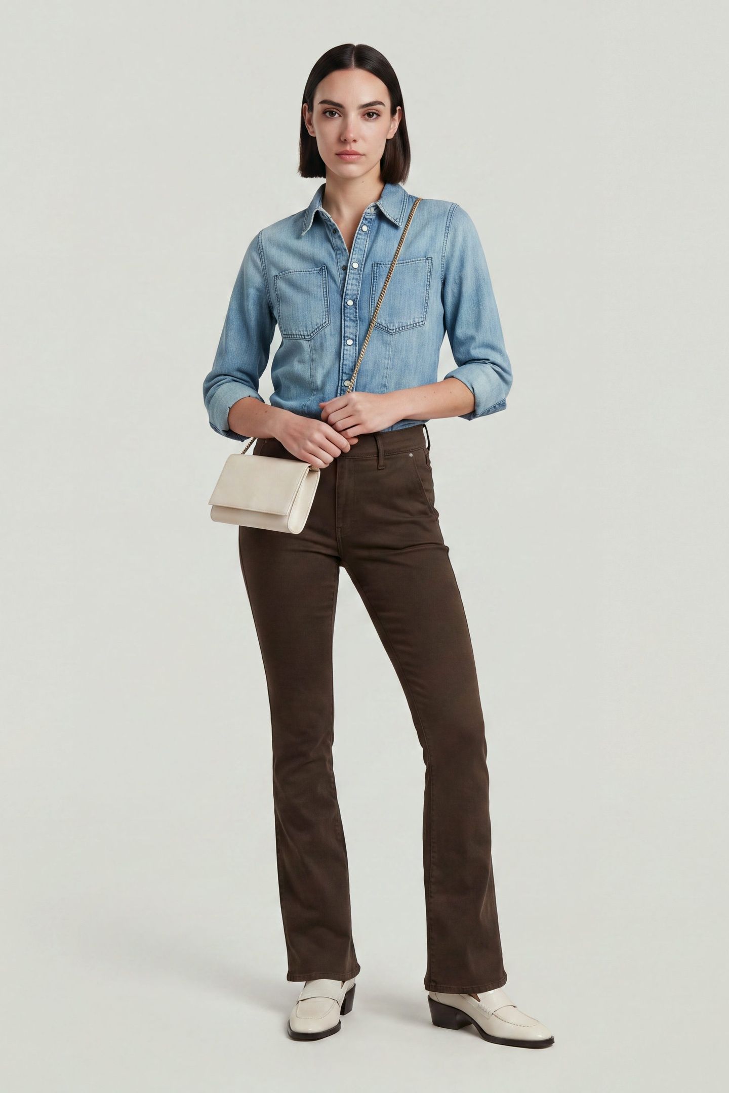 3301 FLARE CHINO BROWN 3