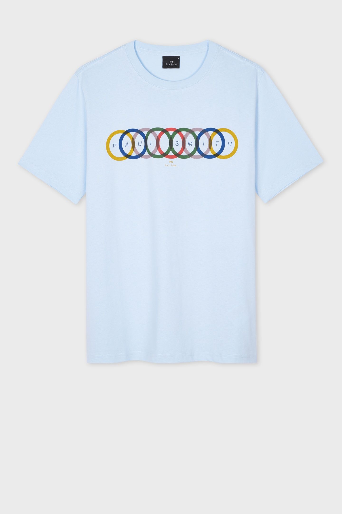 MENS REG FIT T SHIRT MULTI CIRCLES LIGHT BLUE 4