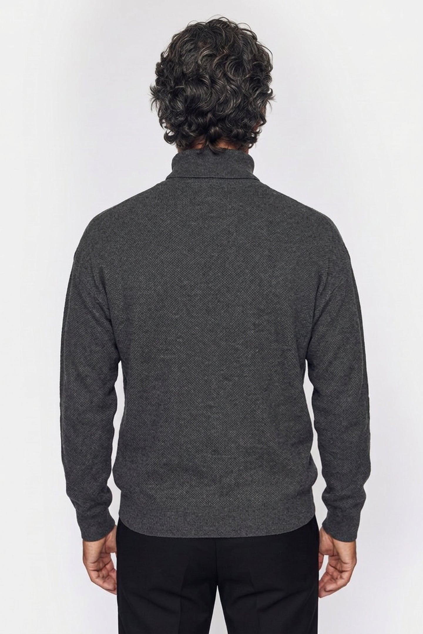 MARCEL KNIT SWEATER ANTHRACITE CHINE 2