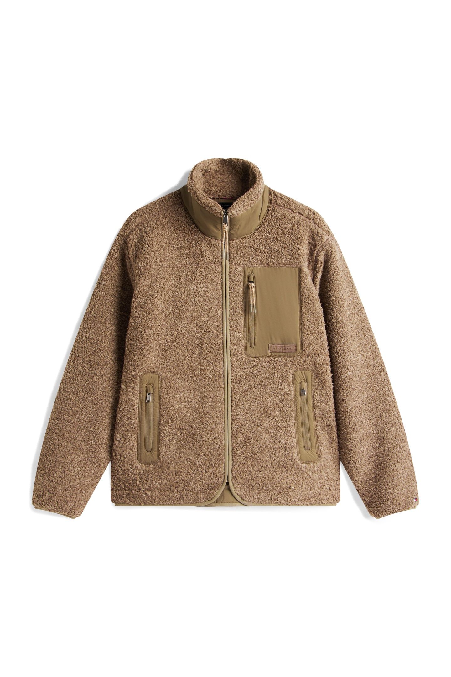 TEDDY FLEECE ZIP THROUGH COASTAL TAUPE 6