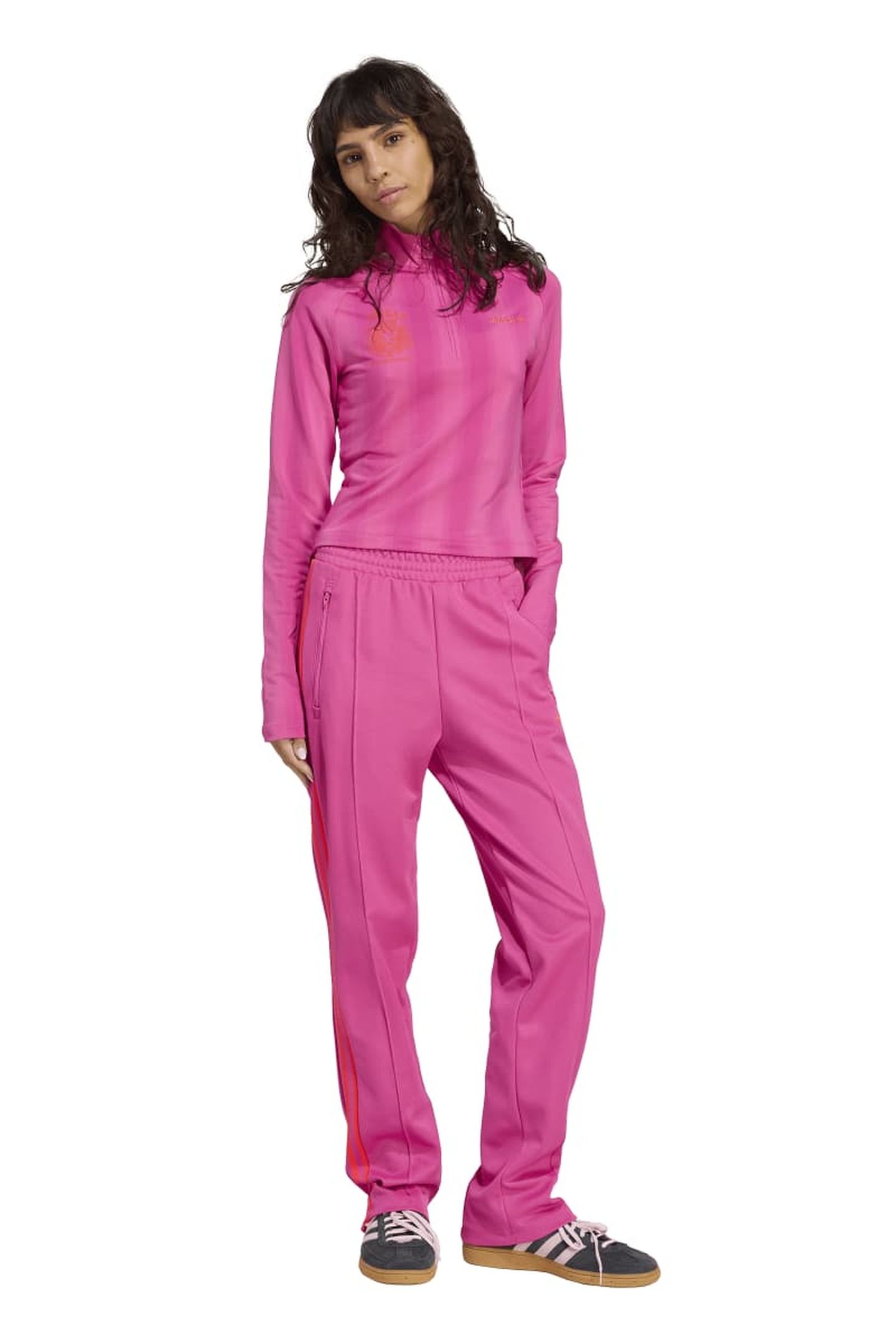 HALFZIP GRFX LS SEMI LUCID FUCHSIA 3