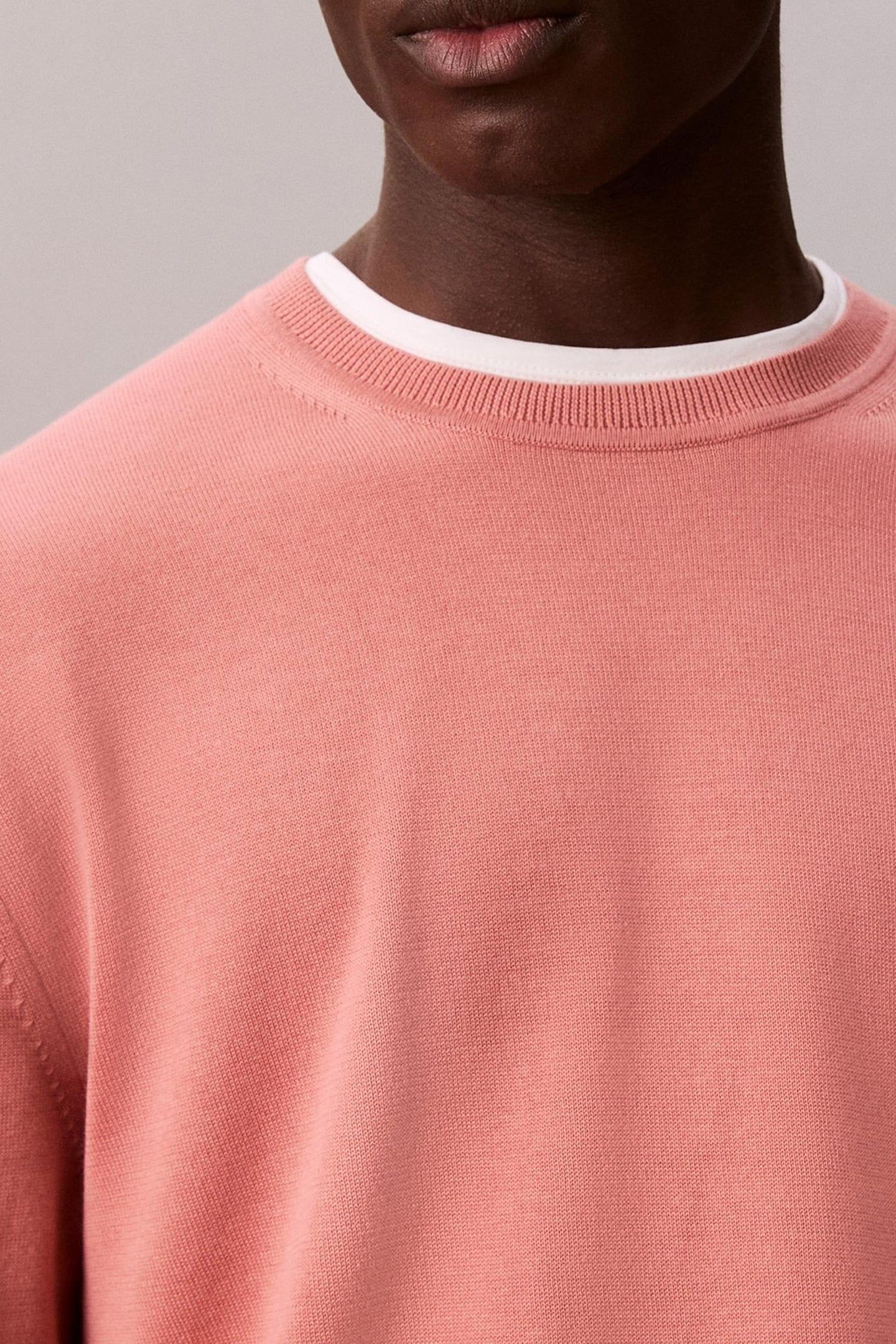 LS SUPIMA COTTON CREW SUNSET ROSE 4