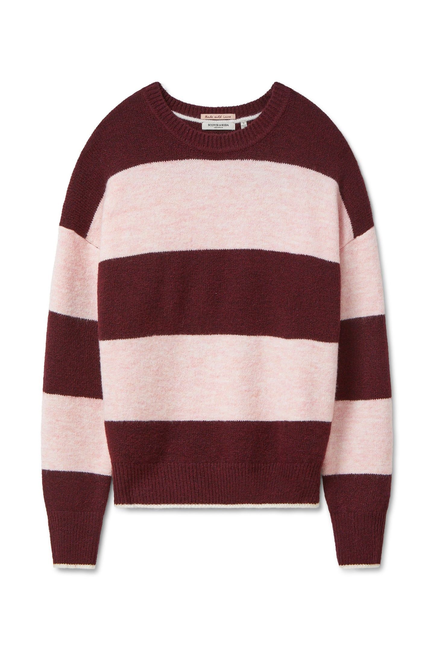 PULLOVER SWEATER FIG/ ROSE DUST HEATHER 4