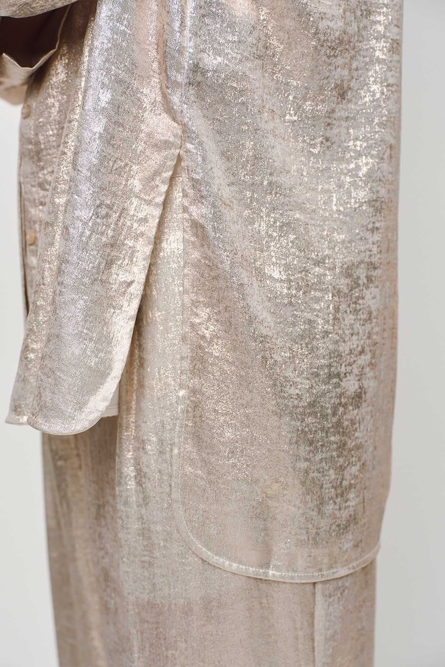 CATHIN METALLIC LONG SHIRT CHAMPAGNE 6