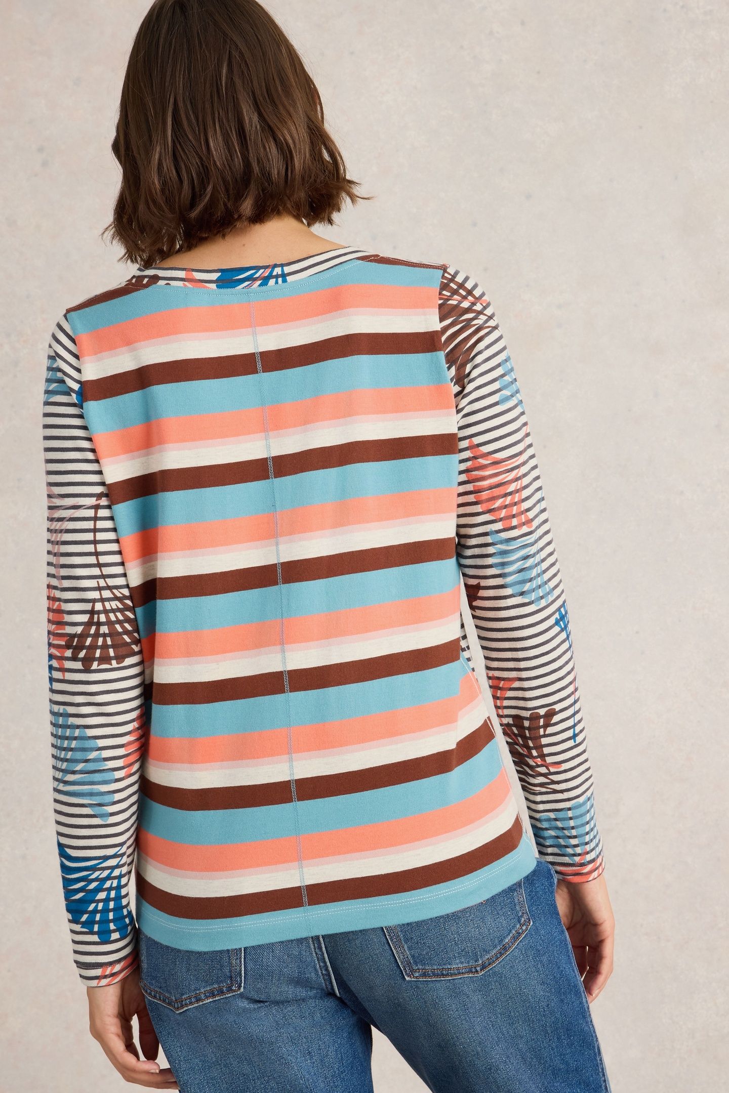 NELLY LS TEE CORAL MULTI 2
