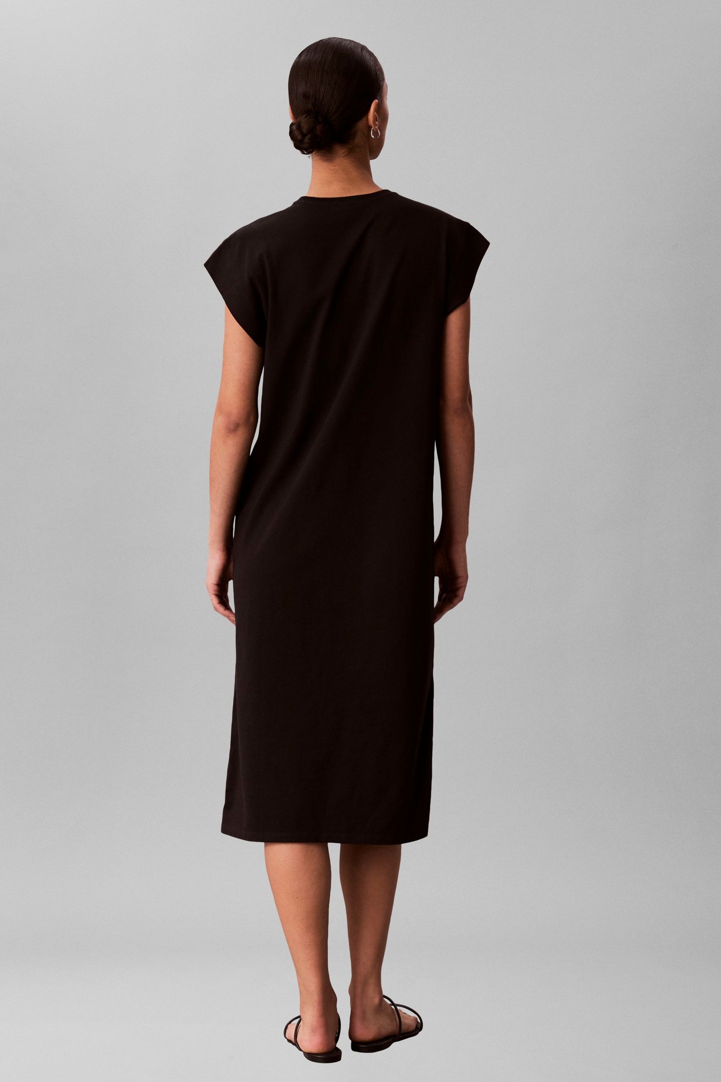 SS CREW HVY JERSEY DRESS BLACK 2