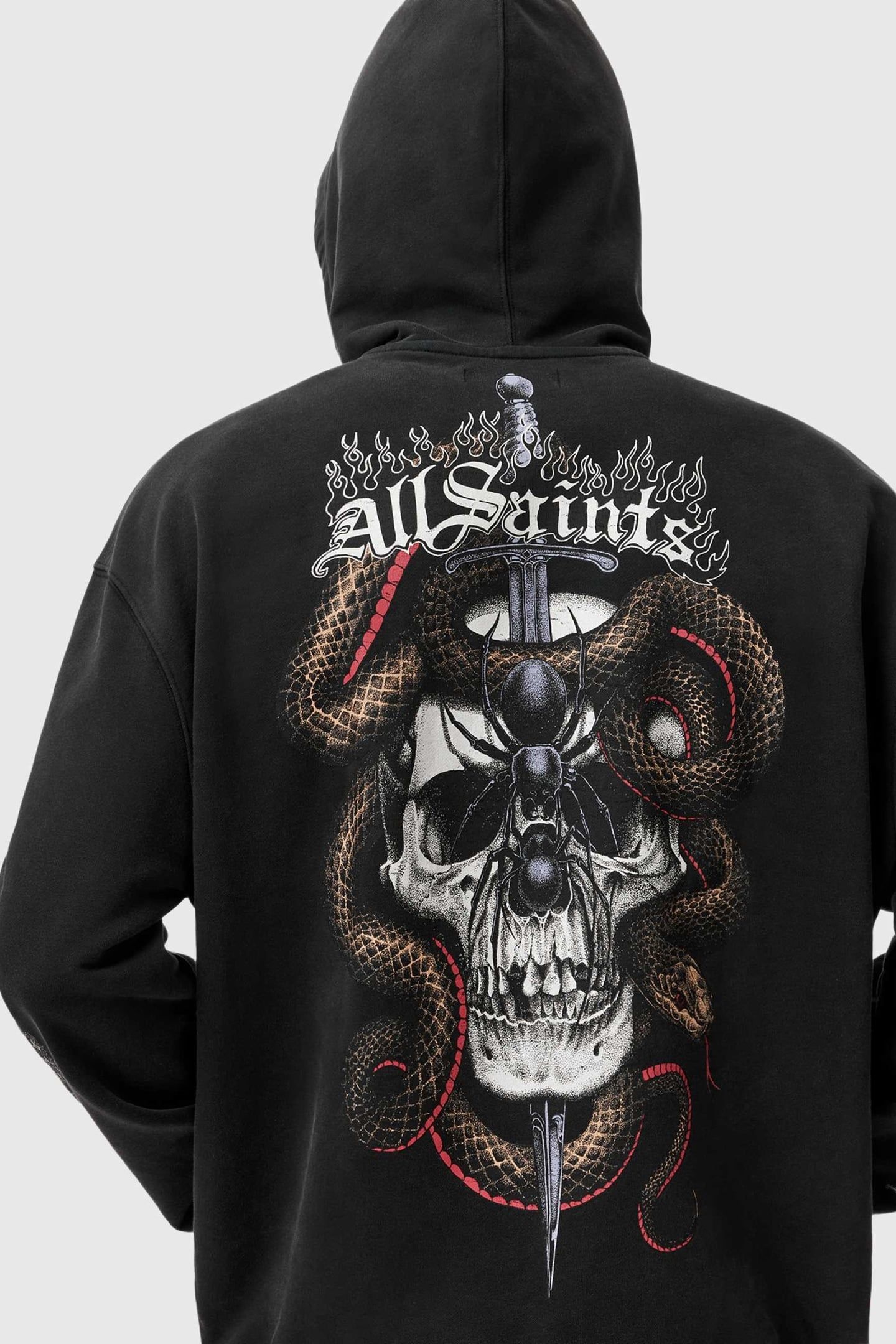ARAKNID HOODY WASHED BLACK 5