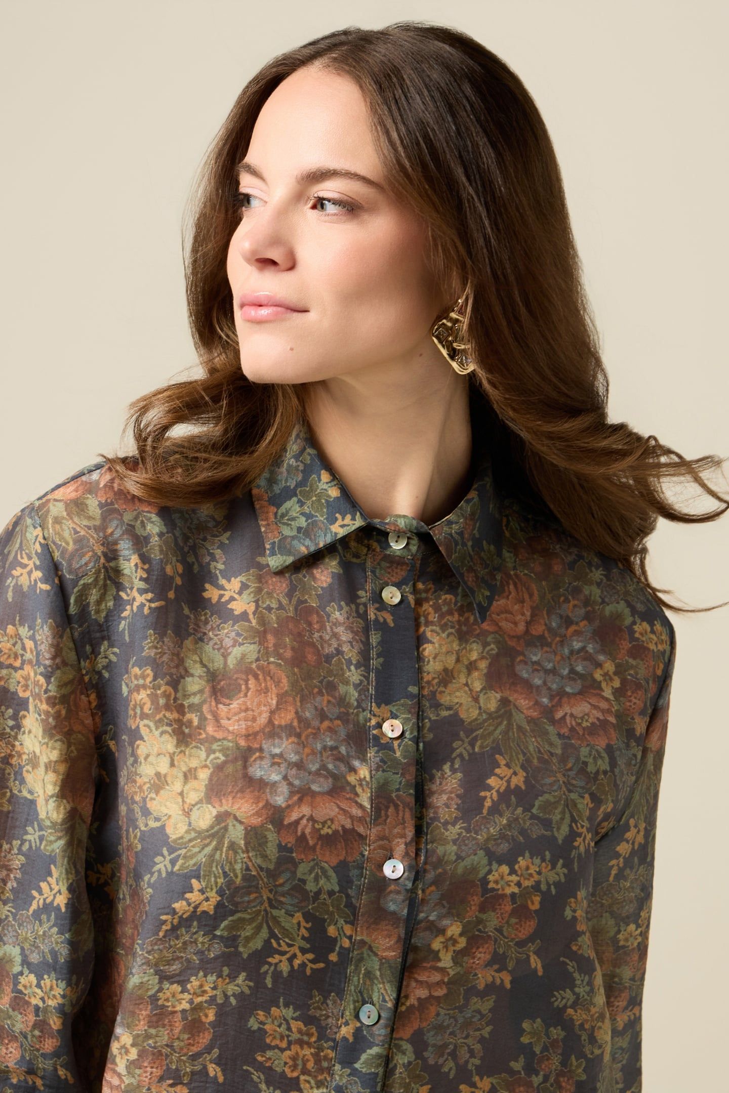 FLORAL PATTERN SHIRT BLUE 4