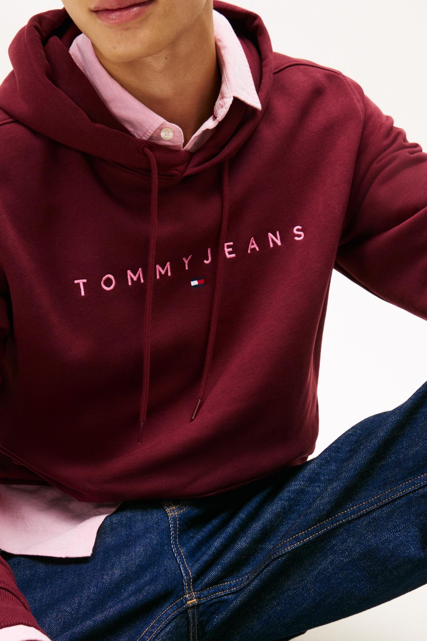 TJM REG LINEAR LOGO RED WINE MULTI 5