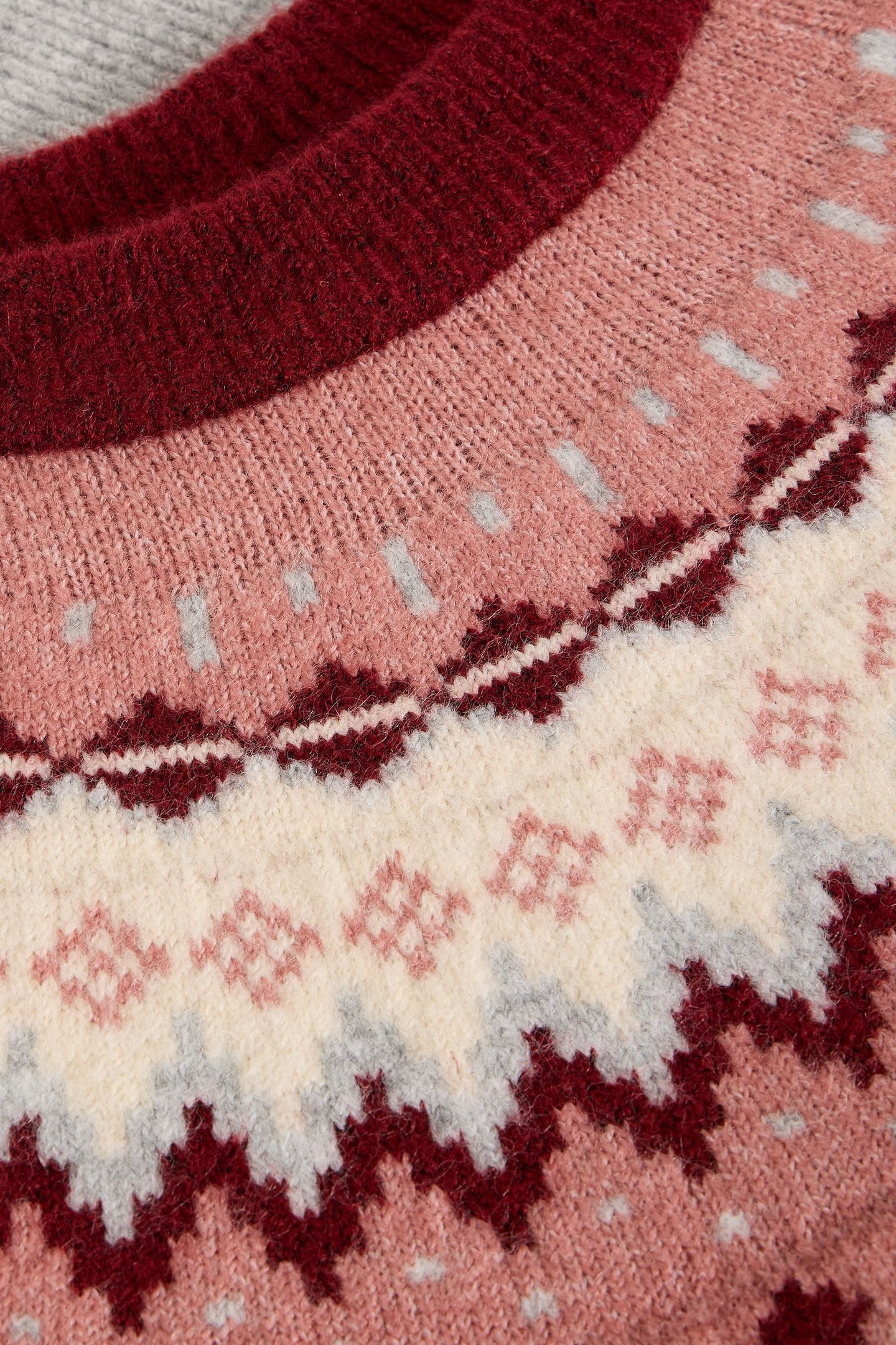 FAIRISLE CREW NECK JUMPER GREY MULTI 3