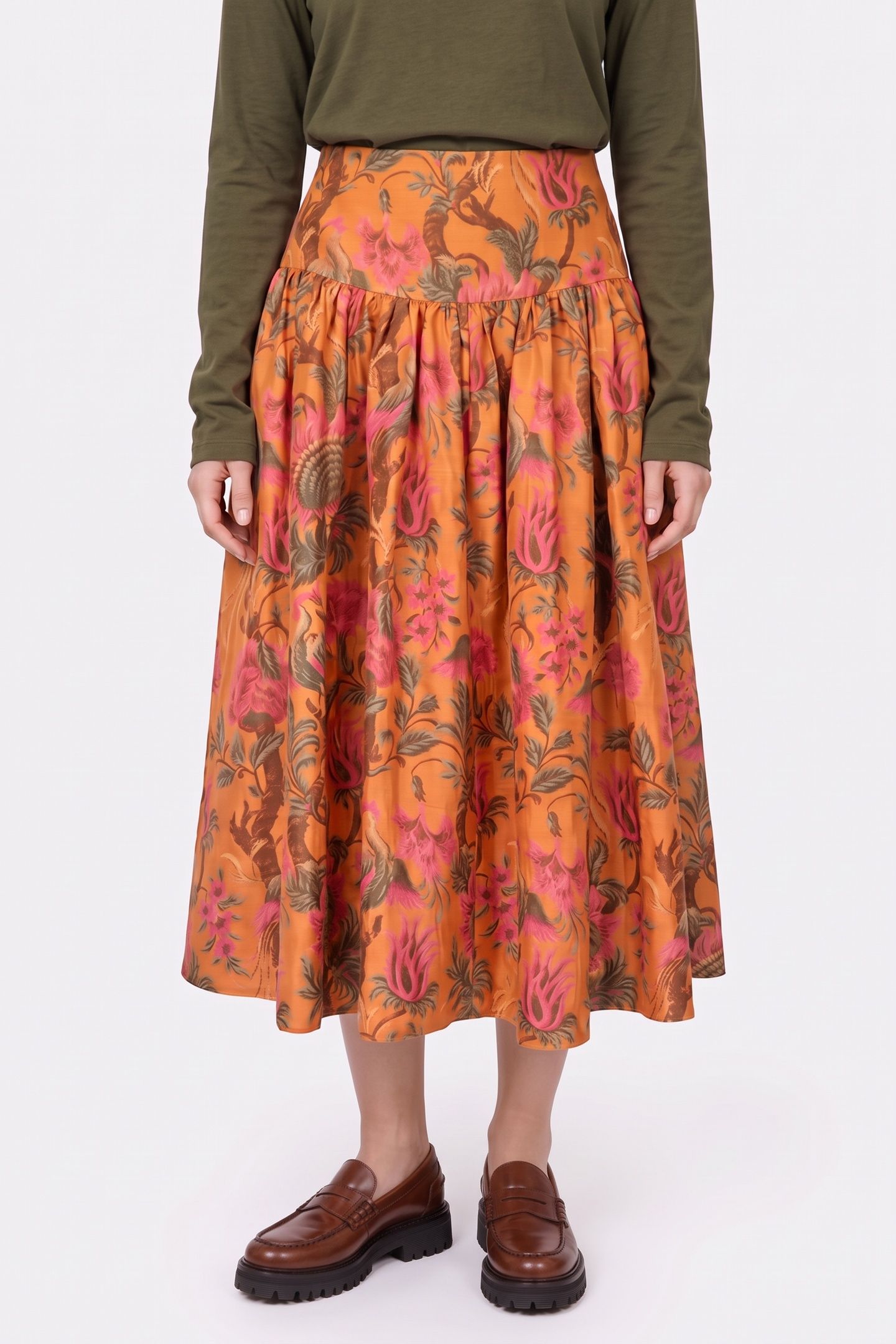 LA AUDRINA TREASURE SKIRT ORANGE 1