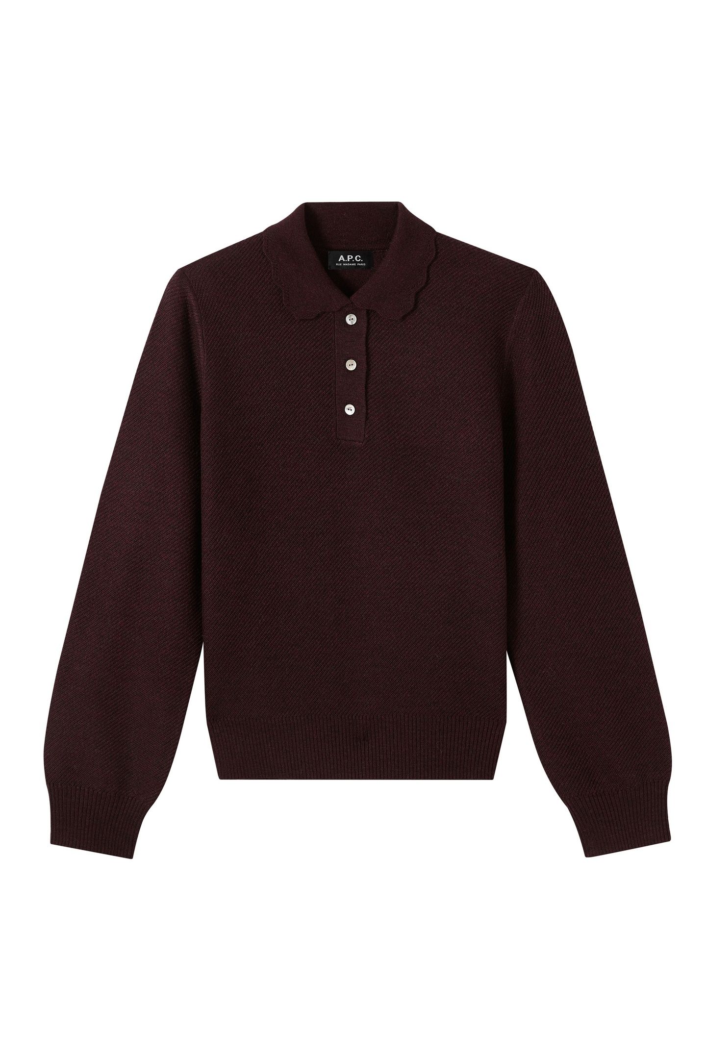 POLO OLIVIA HEATHERED BURGUNDY 2