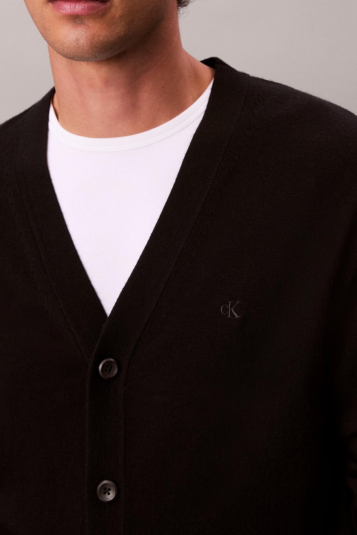 LS 100% MERINO CARDIGAN BLACK 6