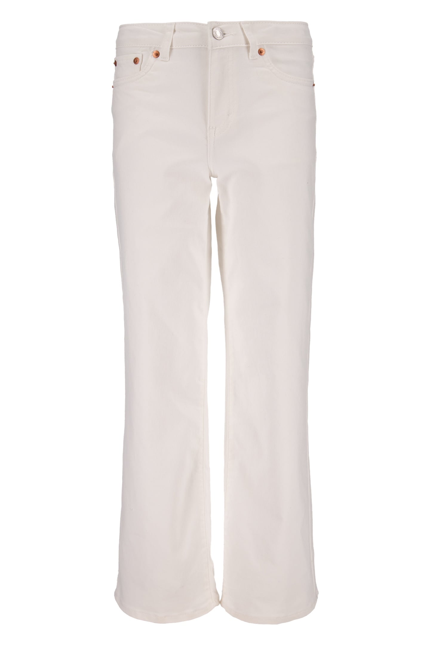 GIRLS WIDE LEG JEANS WHITE 1