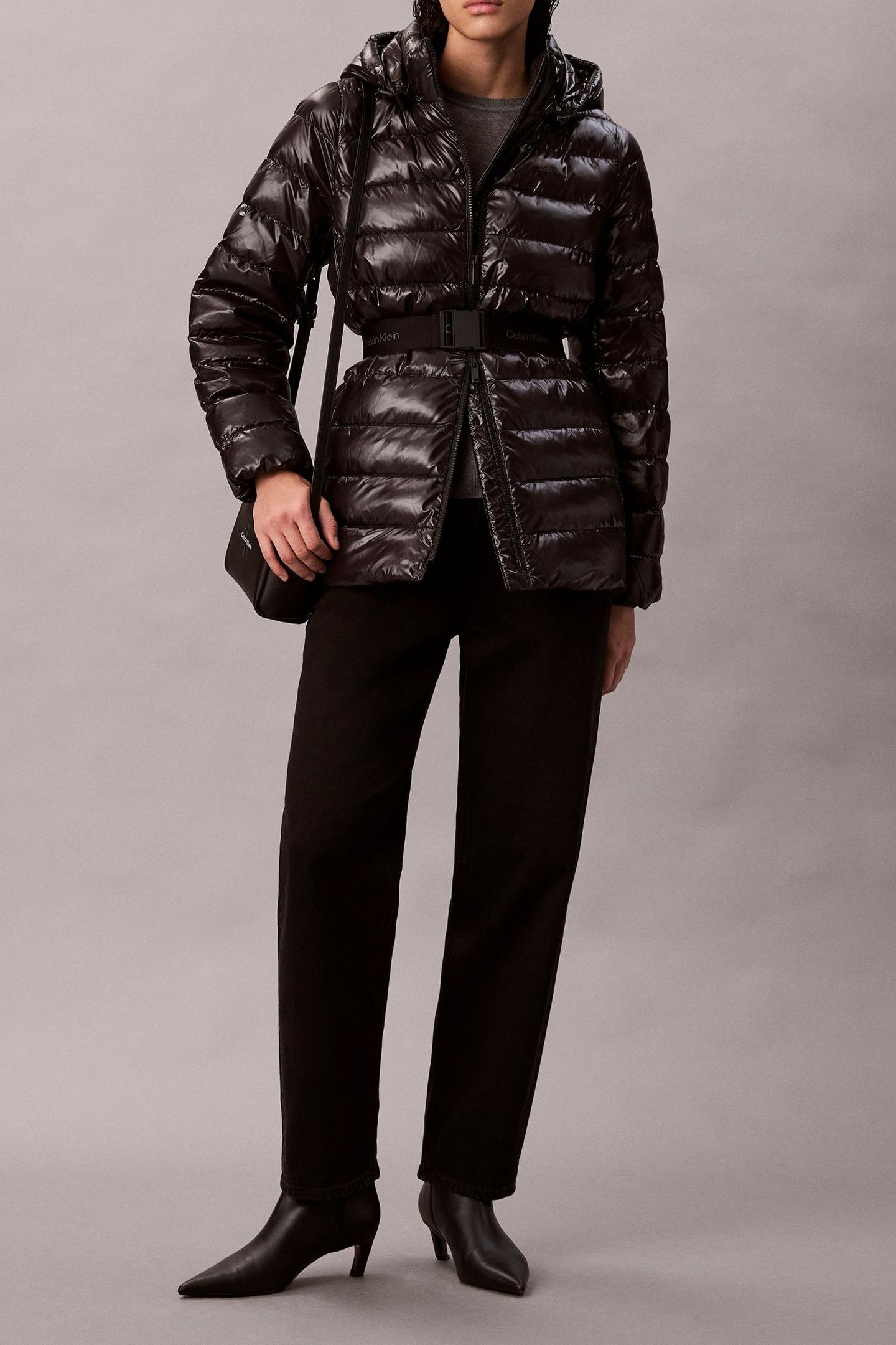BELTED LIGHTWEIGHT PUFFER BLACK 3