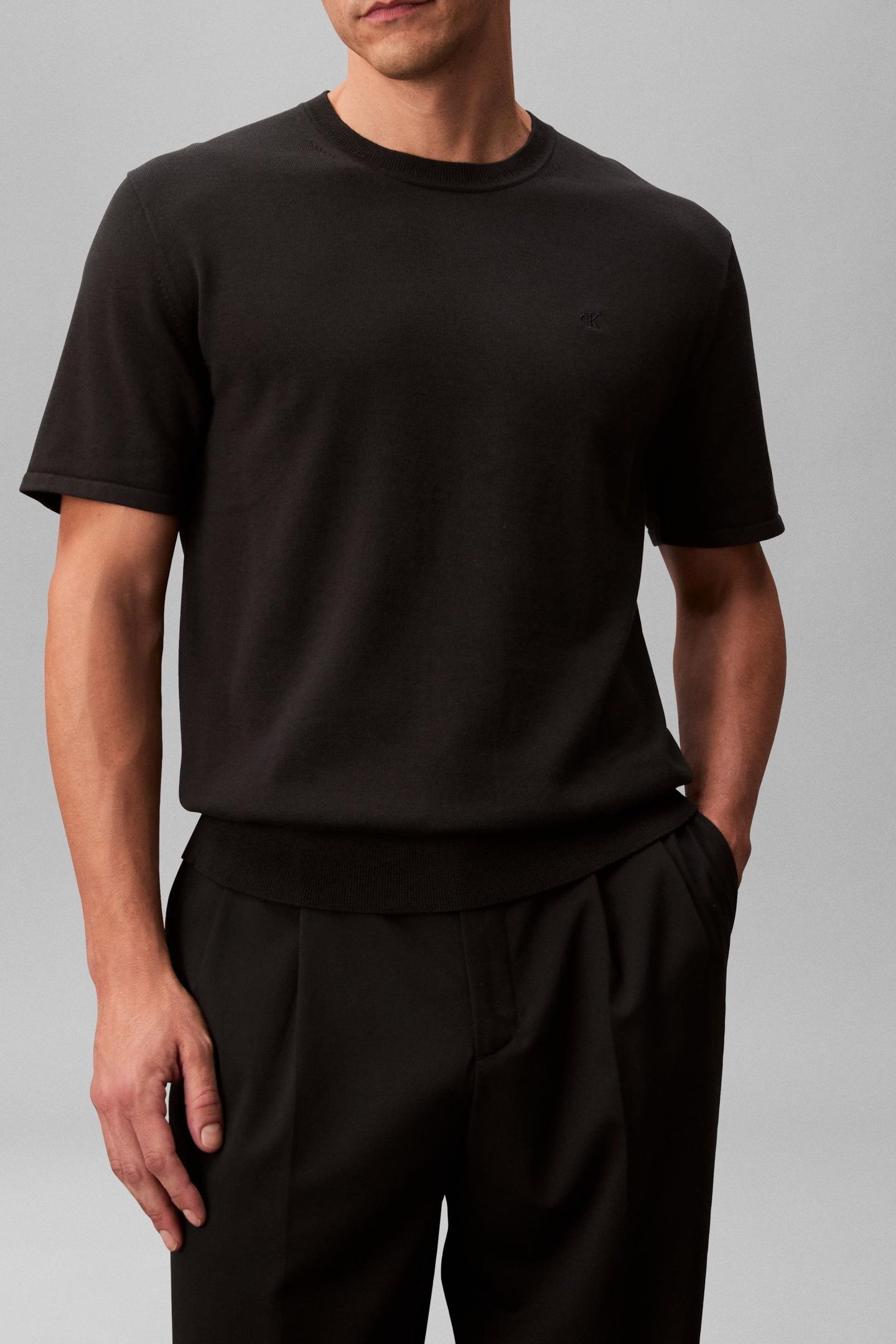 SS SUPIMA COTTON CREW BLACK 1