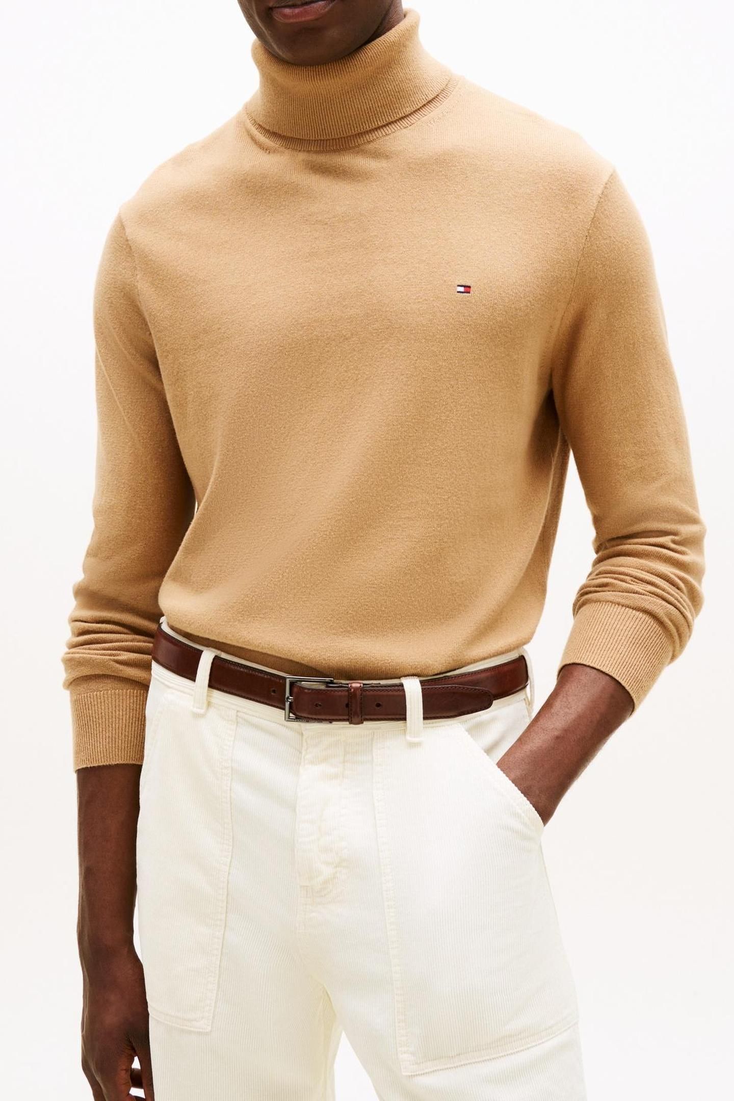 PIMA COTTON CASHMERE SWEATER TIMELESS CAMEL 1