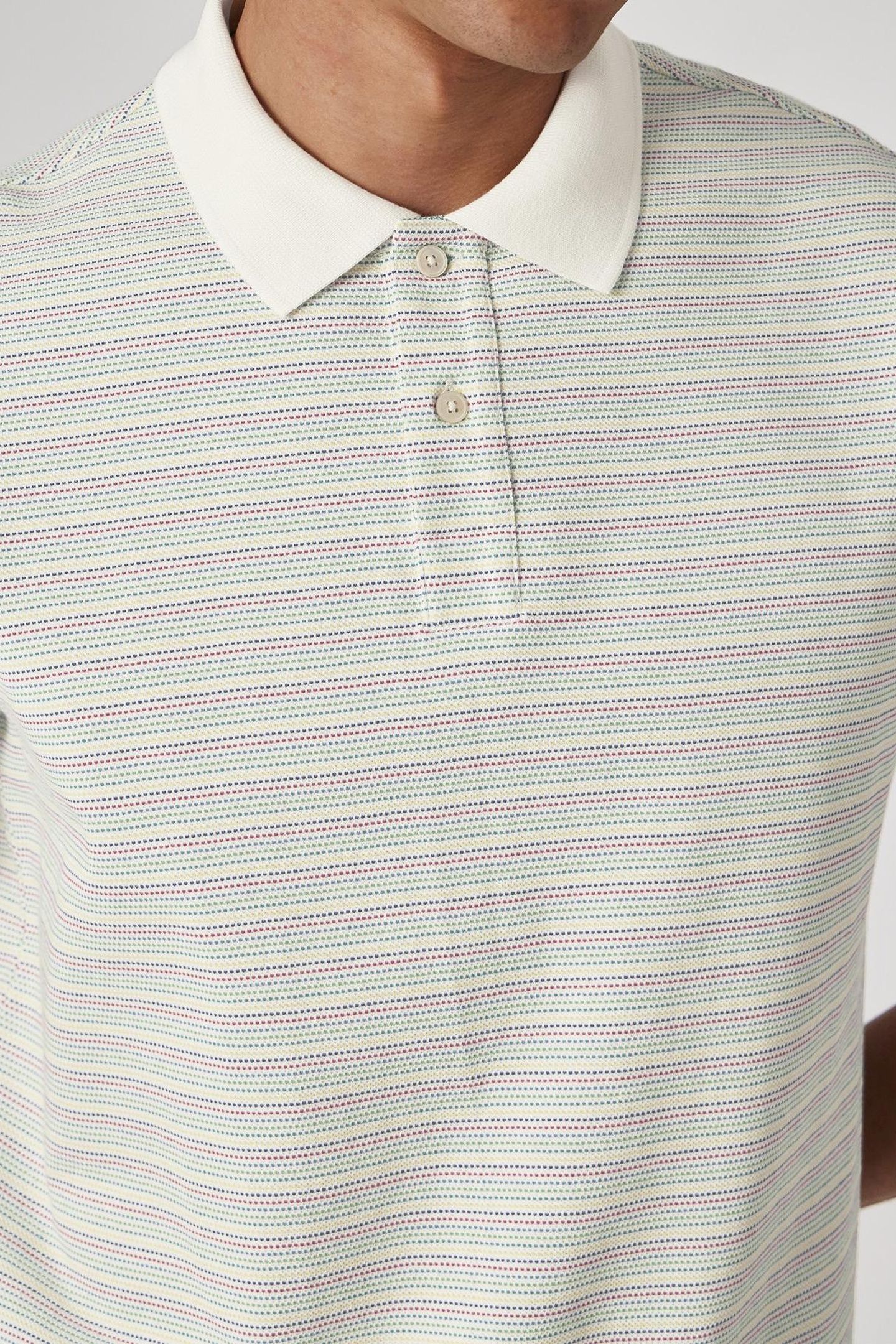 MENS REG FIT SS POLO SHIRT OFF WHITE 4