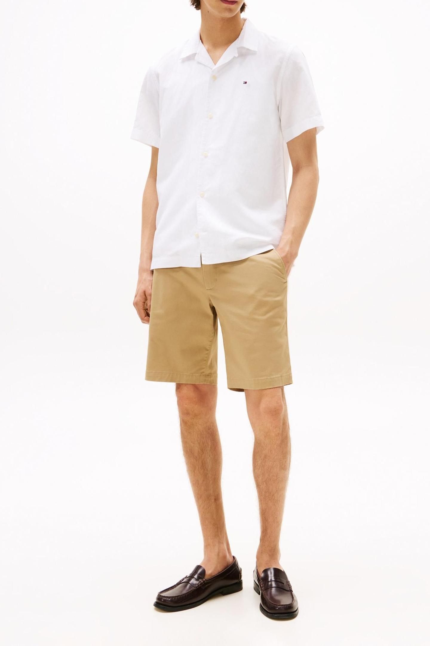 LINEN BLEND SOLID SHIRT WHITE 1