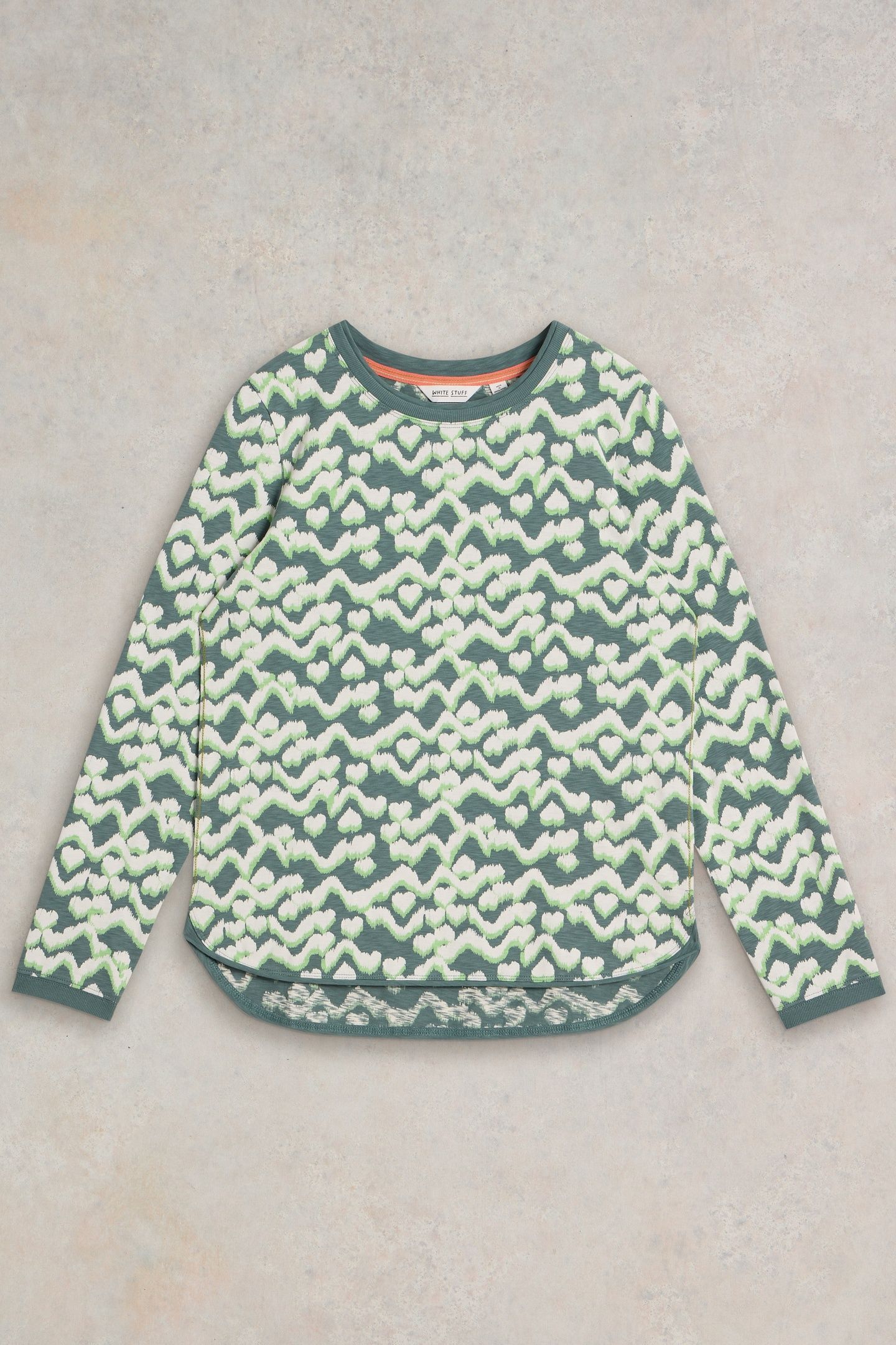 CLARA LS TEE TEAL PRINT 4
