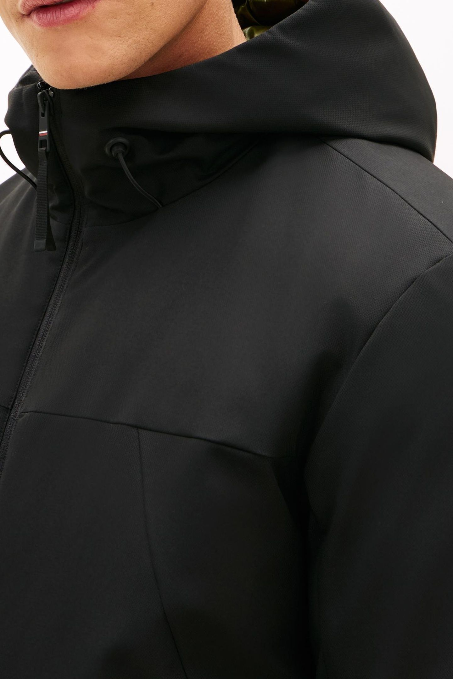 TECH HOODED SHORT PARKA BLACK 5