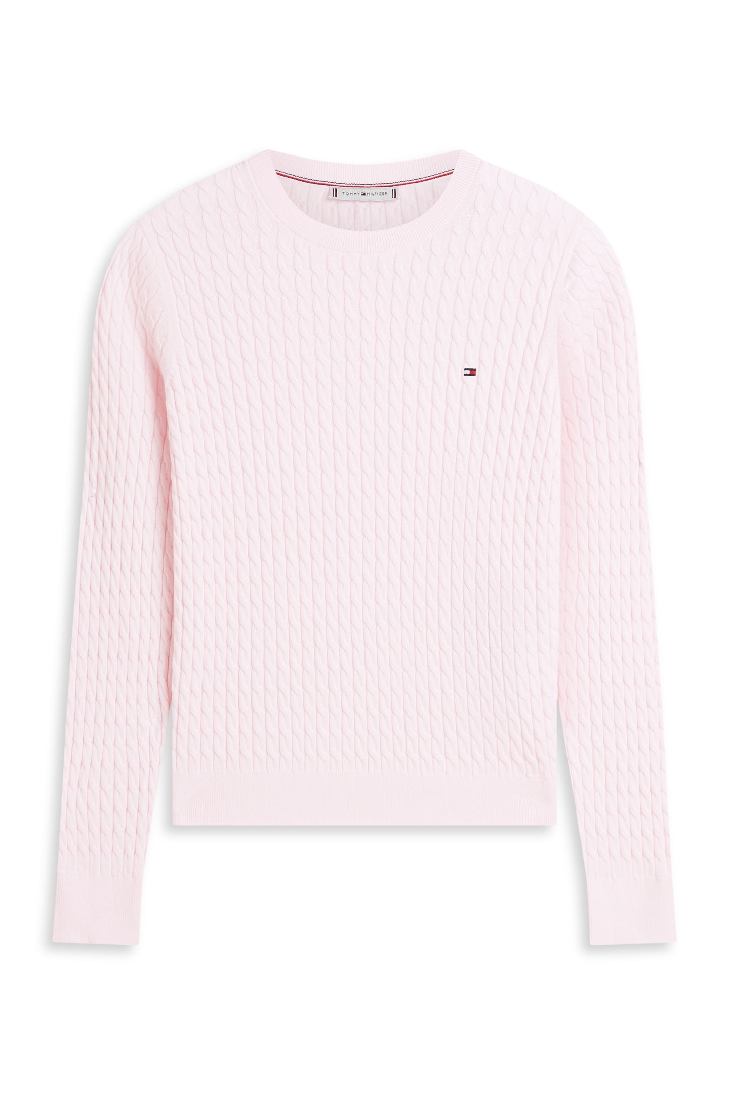 COTTON MINI CABLE SWEATER LIGHT PINK 4