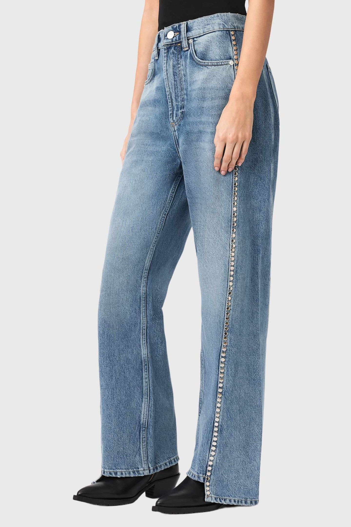 FRANKIE STUD JEAN VINTAGE INDIGO 4
