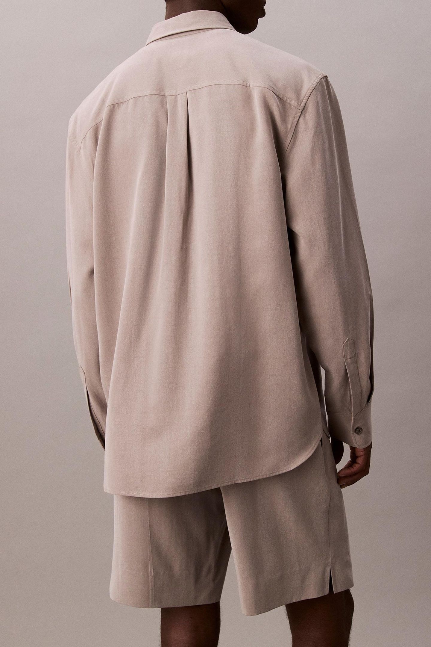 LS DRAPEY RELAXED SHIRT STEEPLE GRAY 2