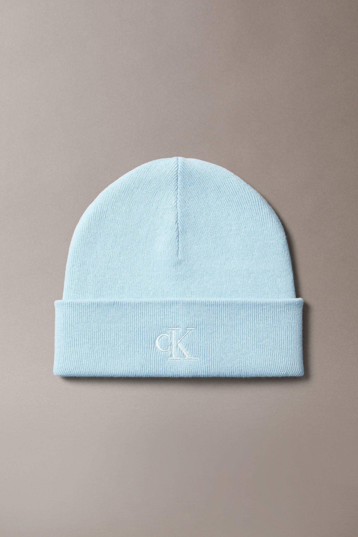 CK FINE RIB BEANIE PALEST BLUE 1