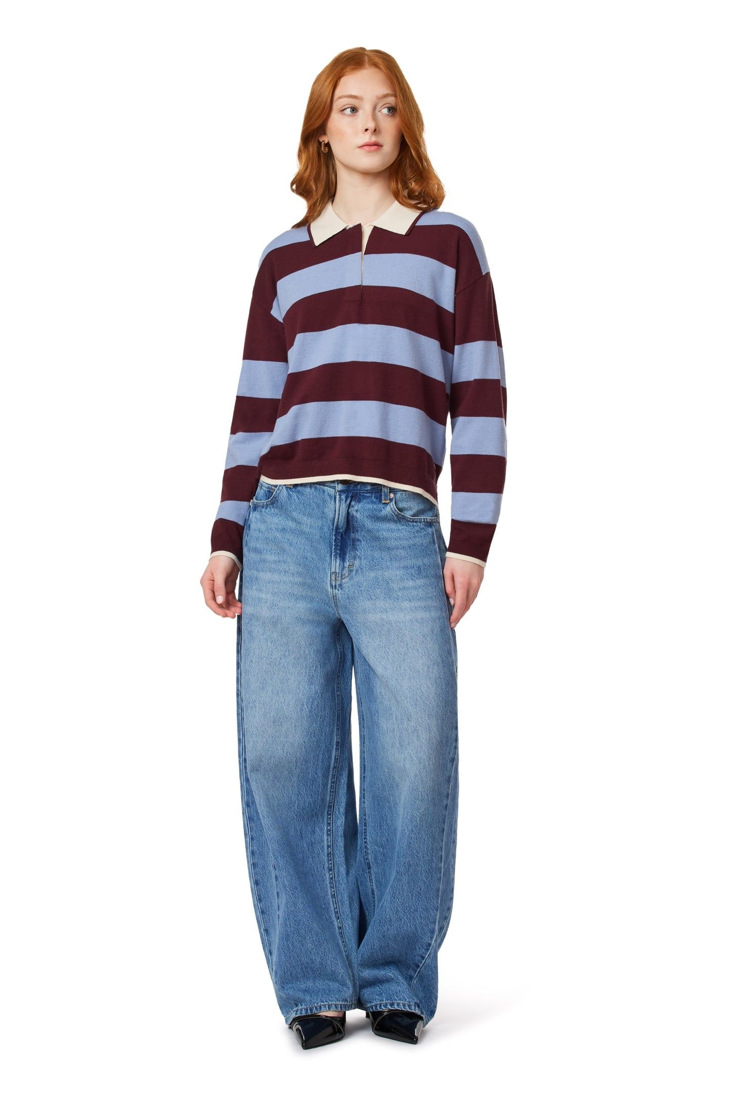 POLO SWEATER FIG / STONEWASH 6
