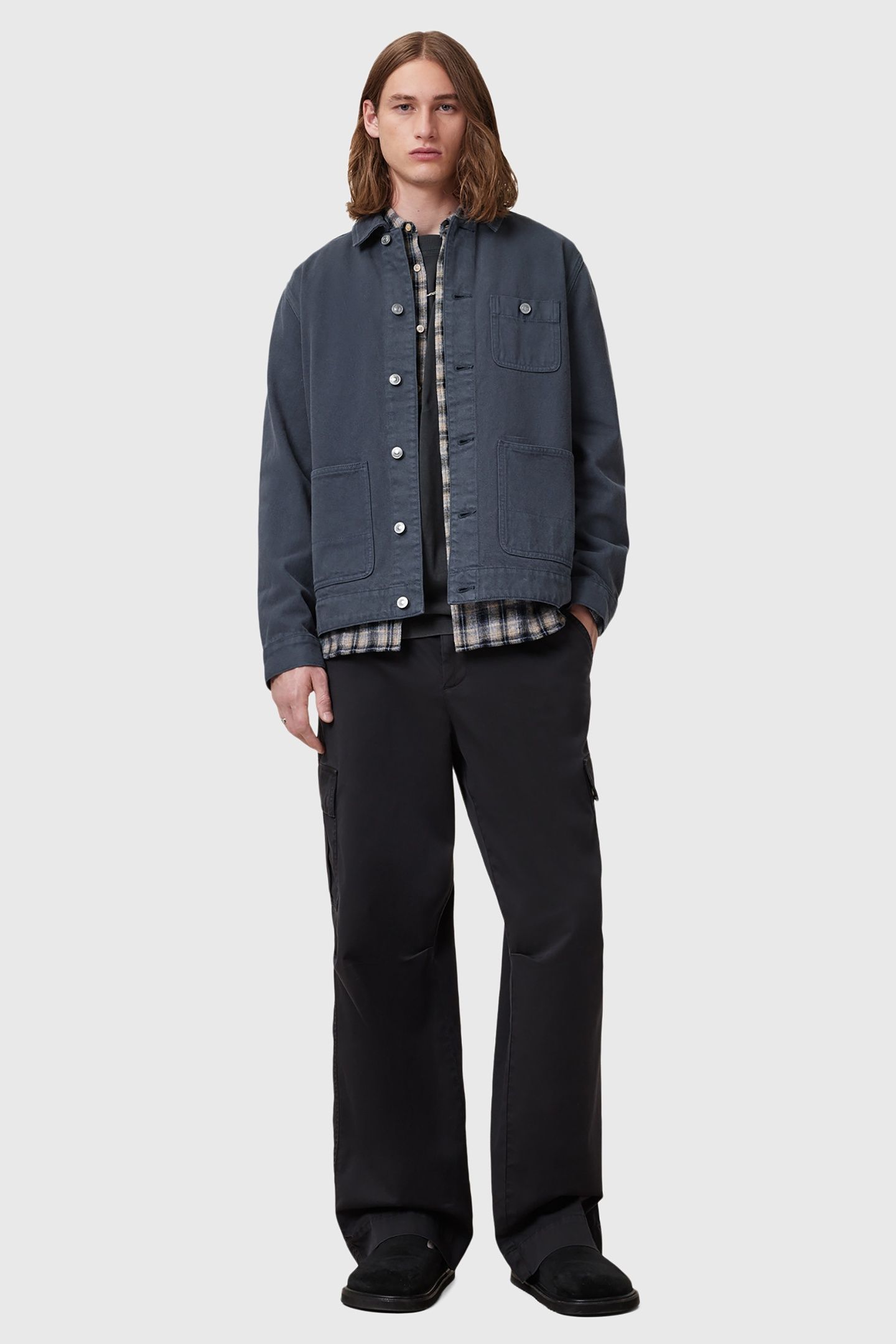 EAVIS CHORE JACKET FOUNTAIN BLUE 1