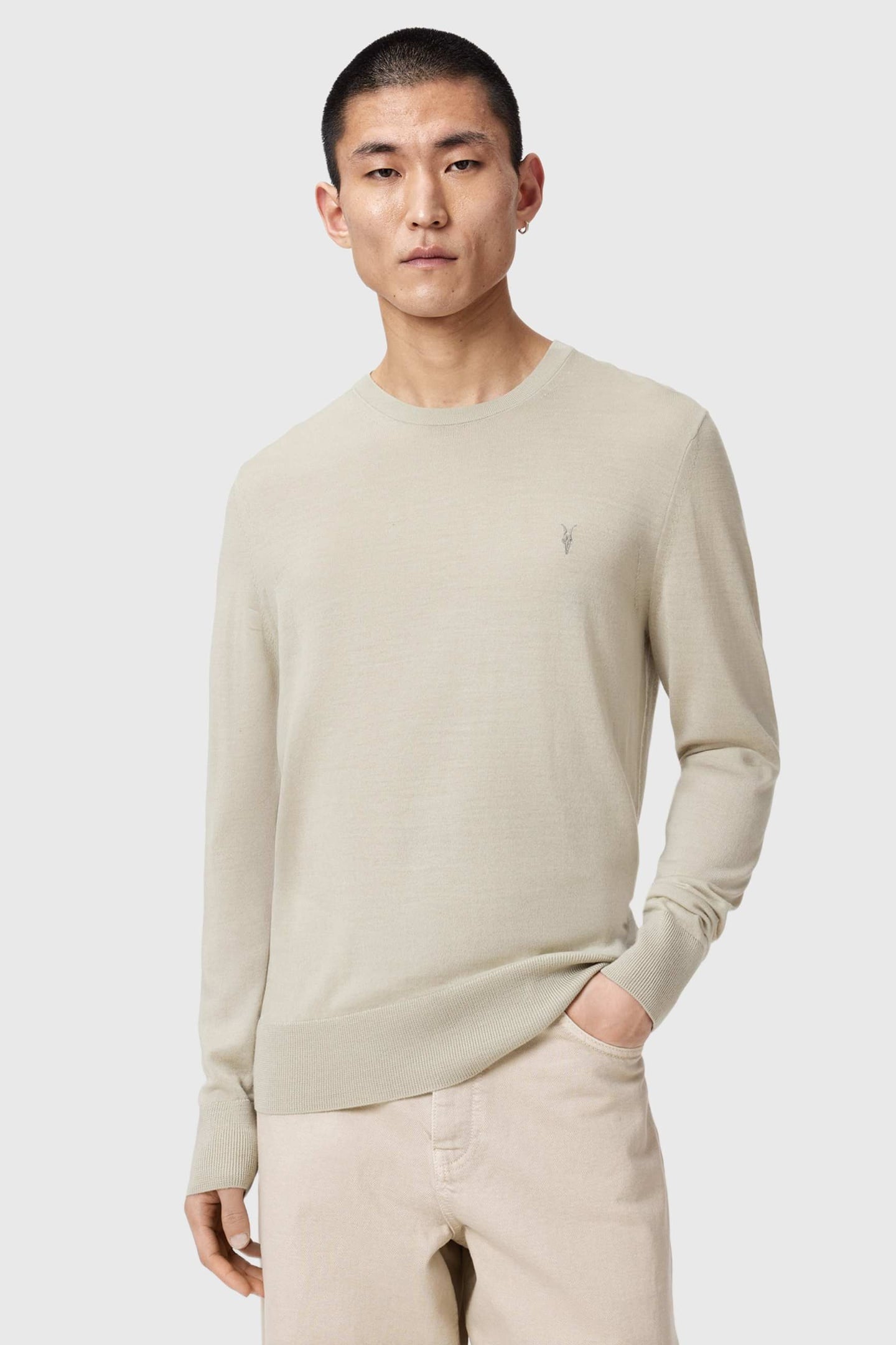 MODE MERINO CREW POWDERED GREEN 4