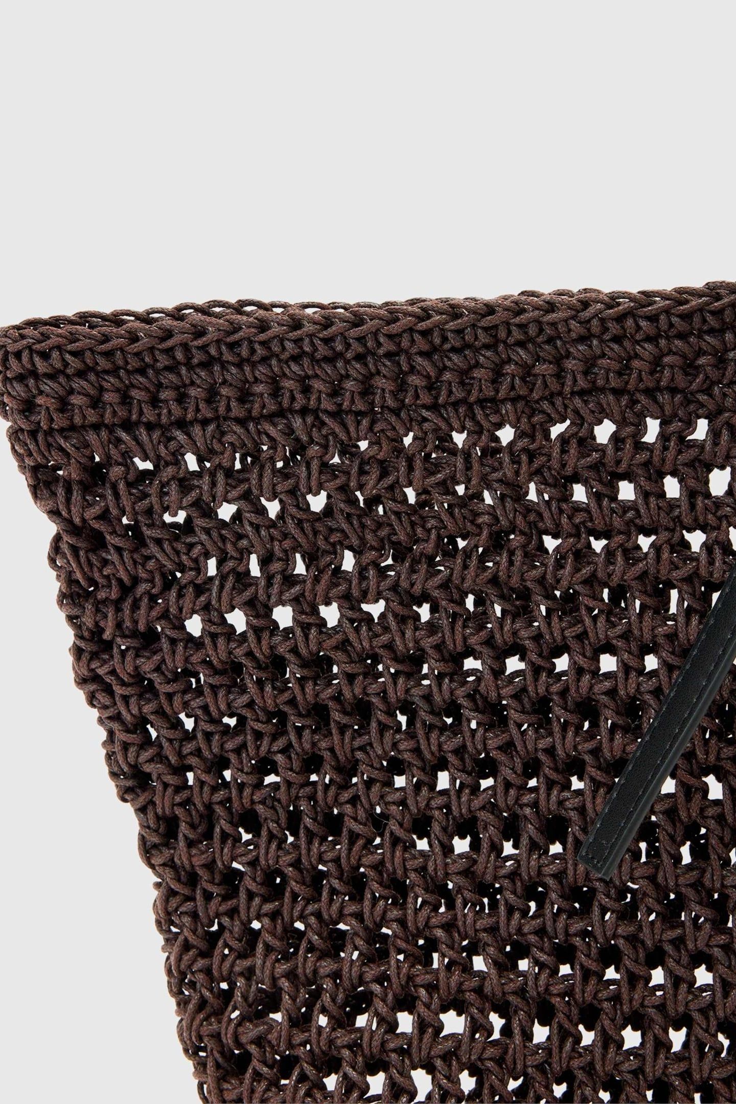 ARA CTN KNT E/W TOTE BURNT UMBER RED 7