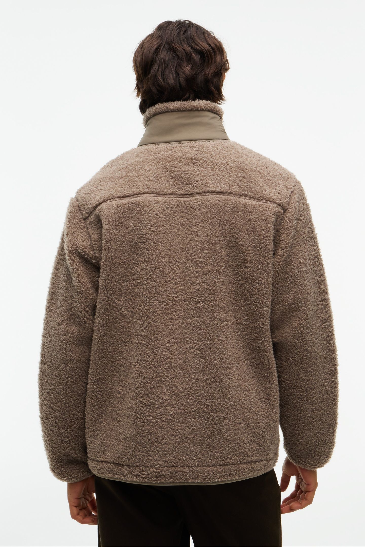 TEDDY FLEECE ZIP THROUGH COASTAL TAUPE 5