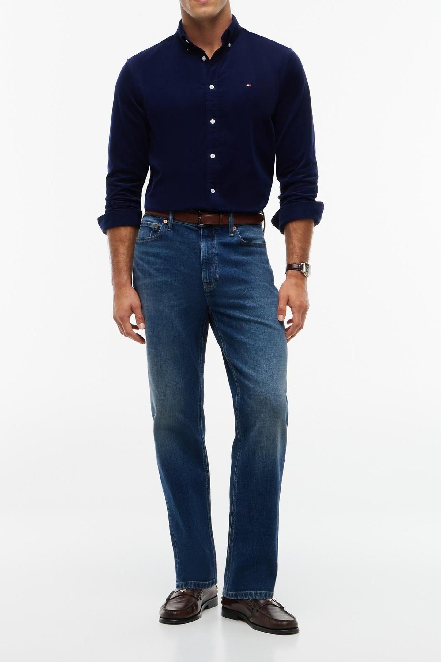 SOLID CORDUROY RF SHIRT IMPERIAL NAVY 1