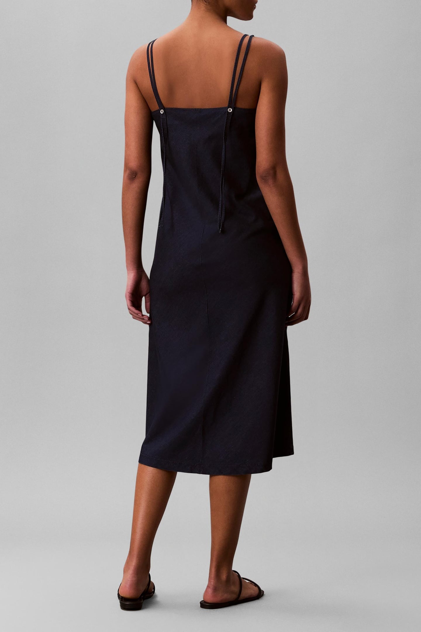BIAS CUT SOFT DENIM DRESS UPTOWN BLUE 2