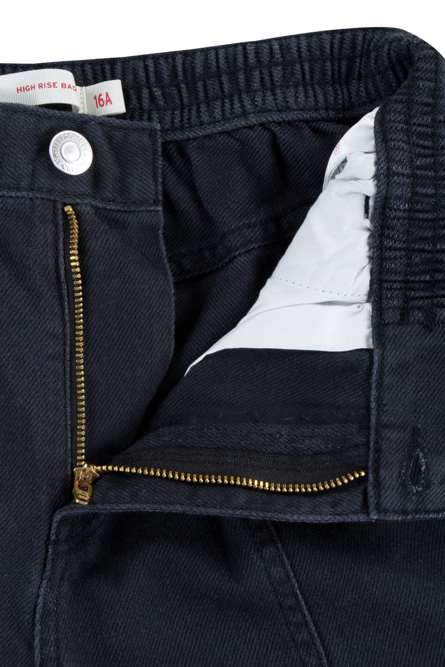 GIRLS TWILL '94 BAGGY WIDE LEG JET BLACK 3