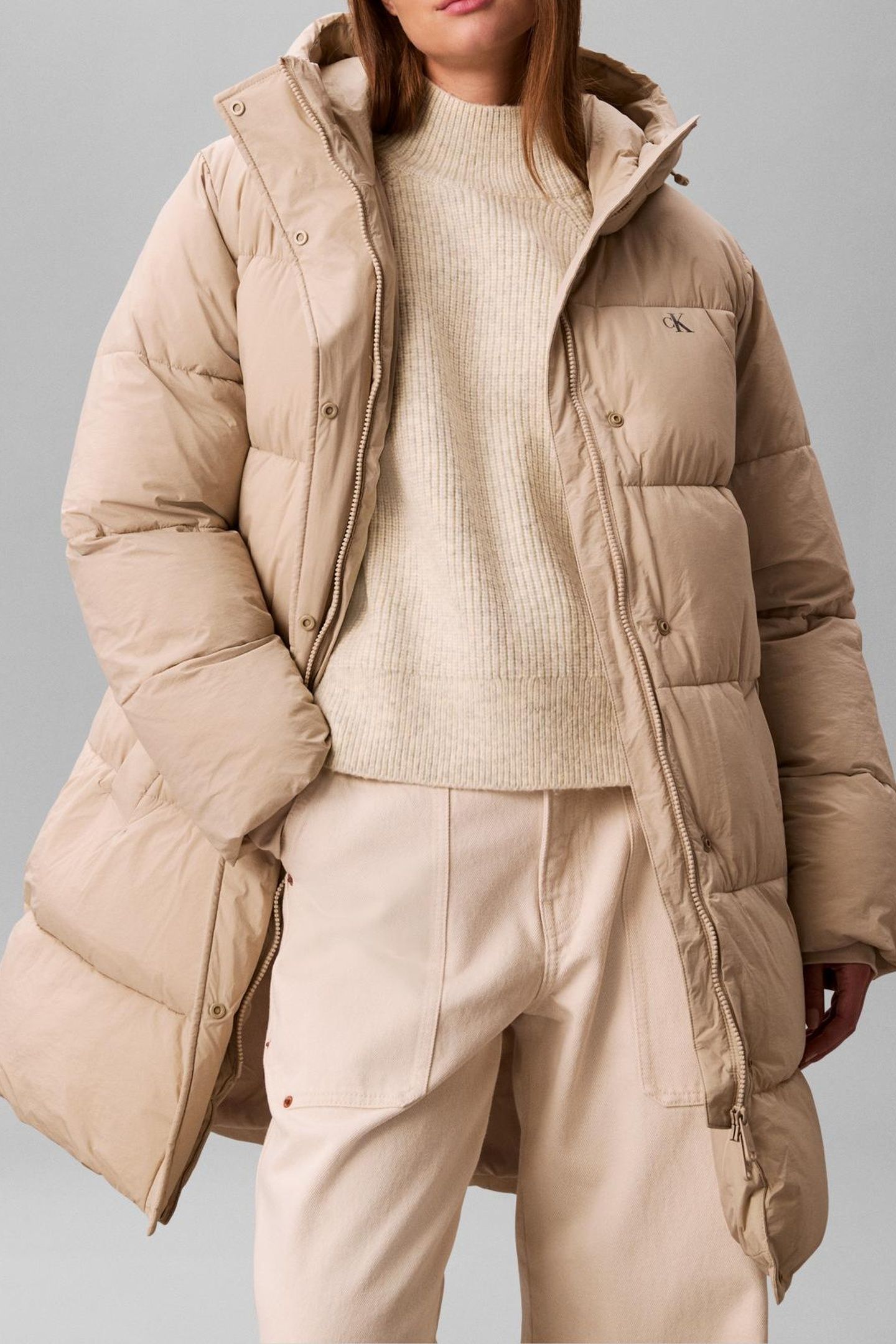BELTED MIDWEIGHT COAT ISLAND FOSSIL 5