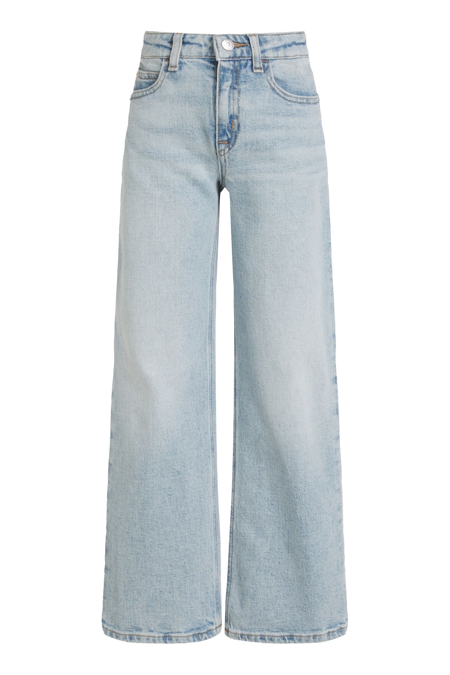 GIRLS HIGH RISE WIDE LEG LIGHT BLUE VISUAL 3