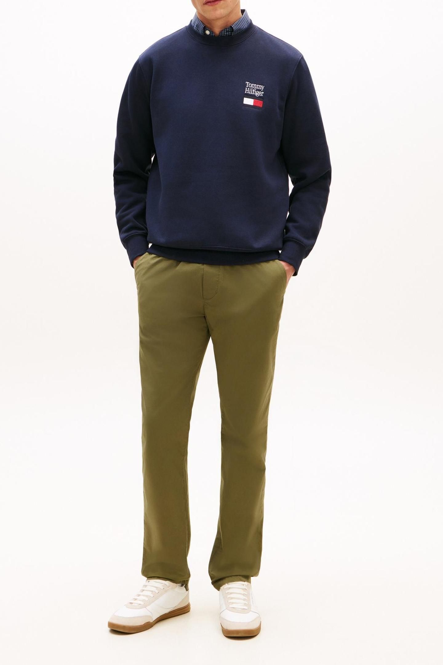 TOMMY EMBRO FLAG SWEATSHIRT DESERT SKY 2