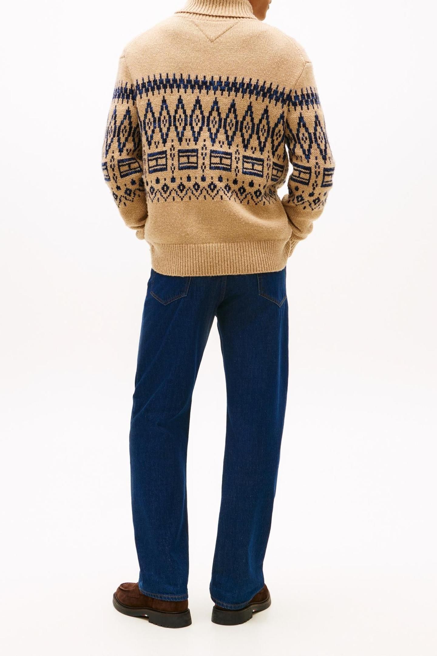 PLACED FAIRISLE WOOL TIMELESS CAMEL HEATHER 2