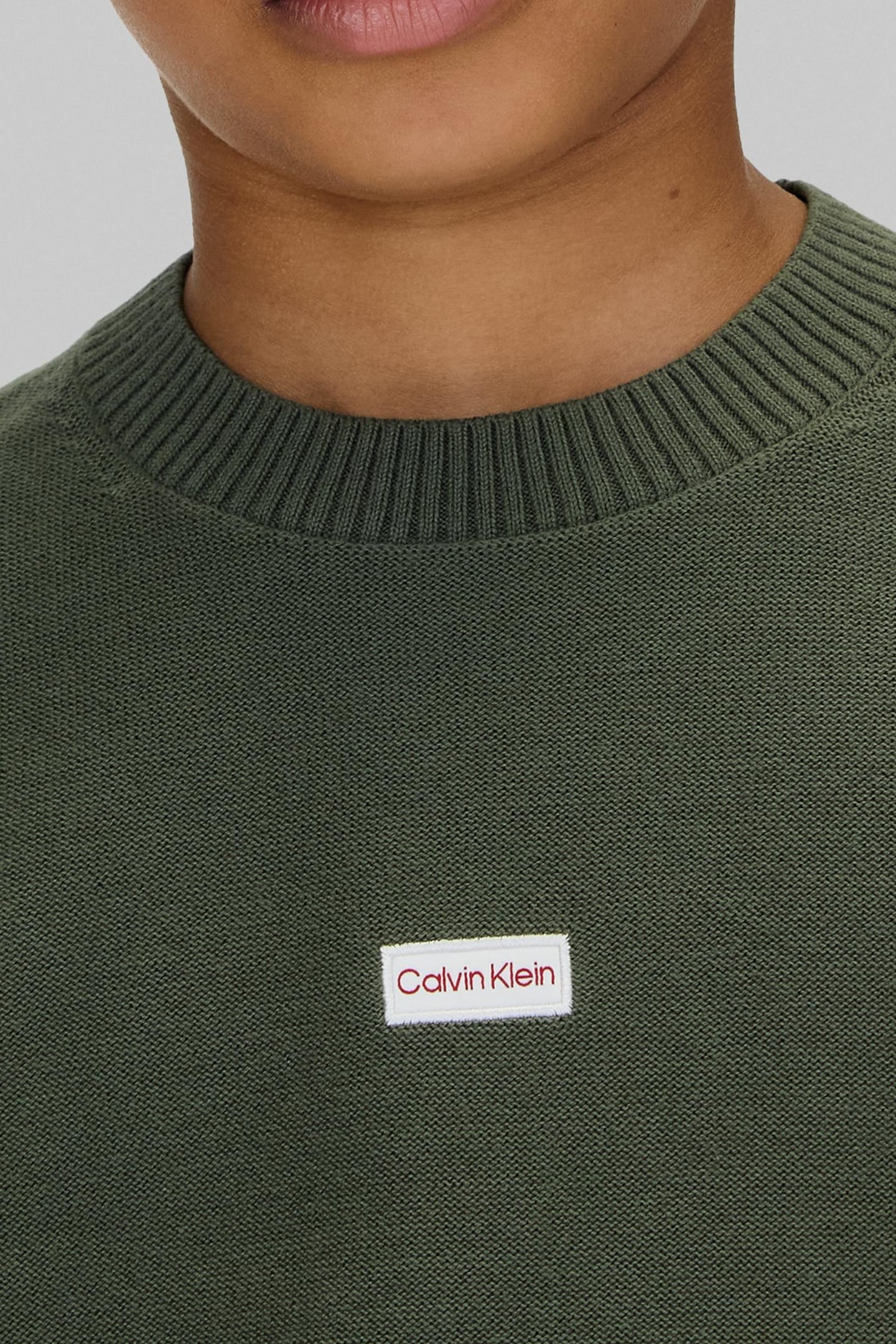 BOYS LOGO LABEL SWEATER THYME 5