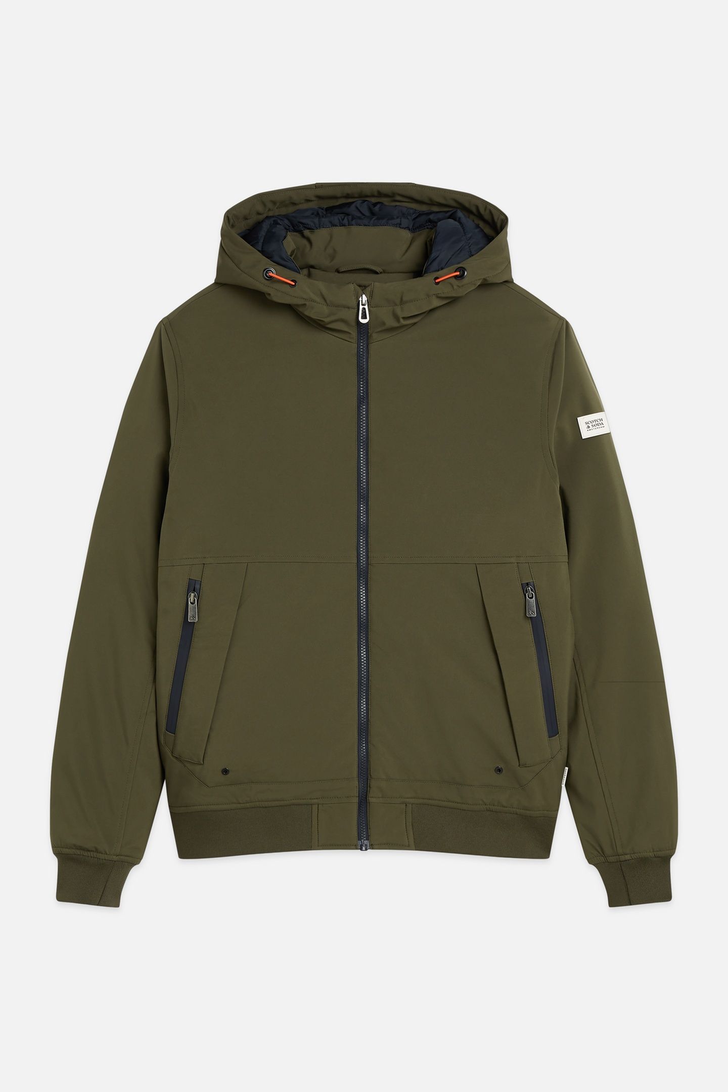 HOODED SOFTSHELL PADDED JACKET FOREST NIGHT 1